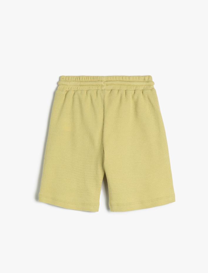 Erkek Çocuk Şort Basic Pamuklu Beli Bağlamalı Cepli