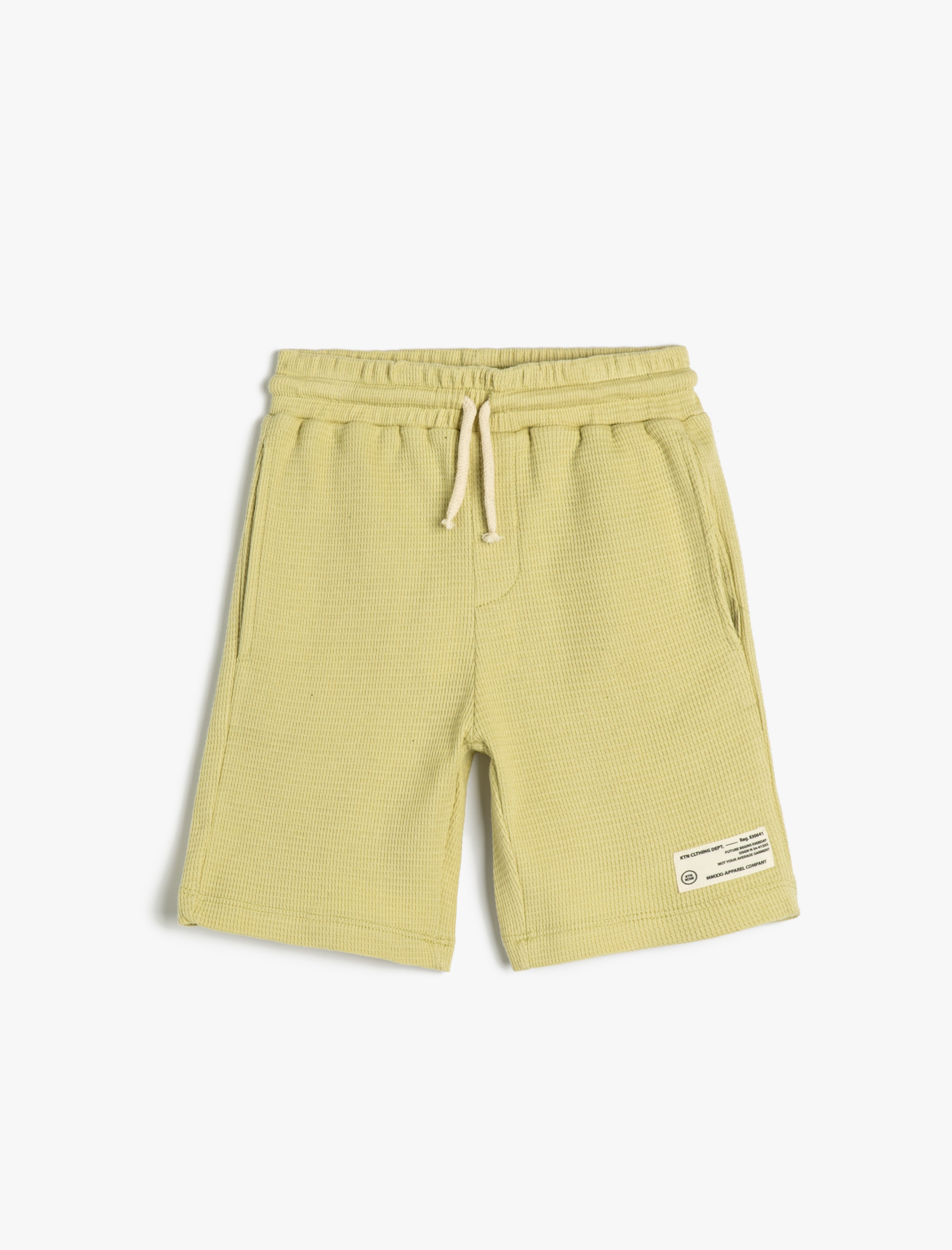  Erkek Çocuk Şort Basic Pamuklu Beli Bağlamalı Cepli