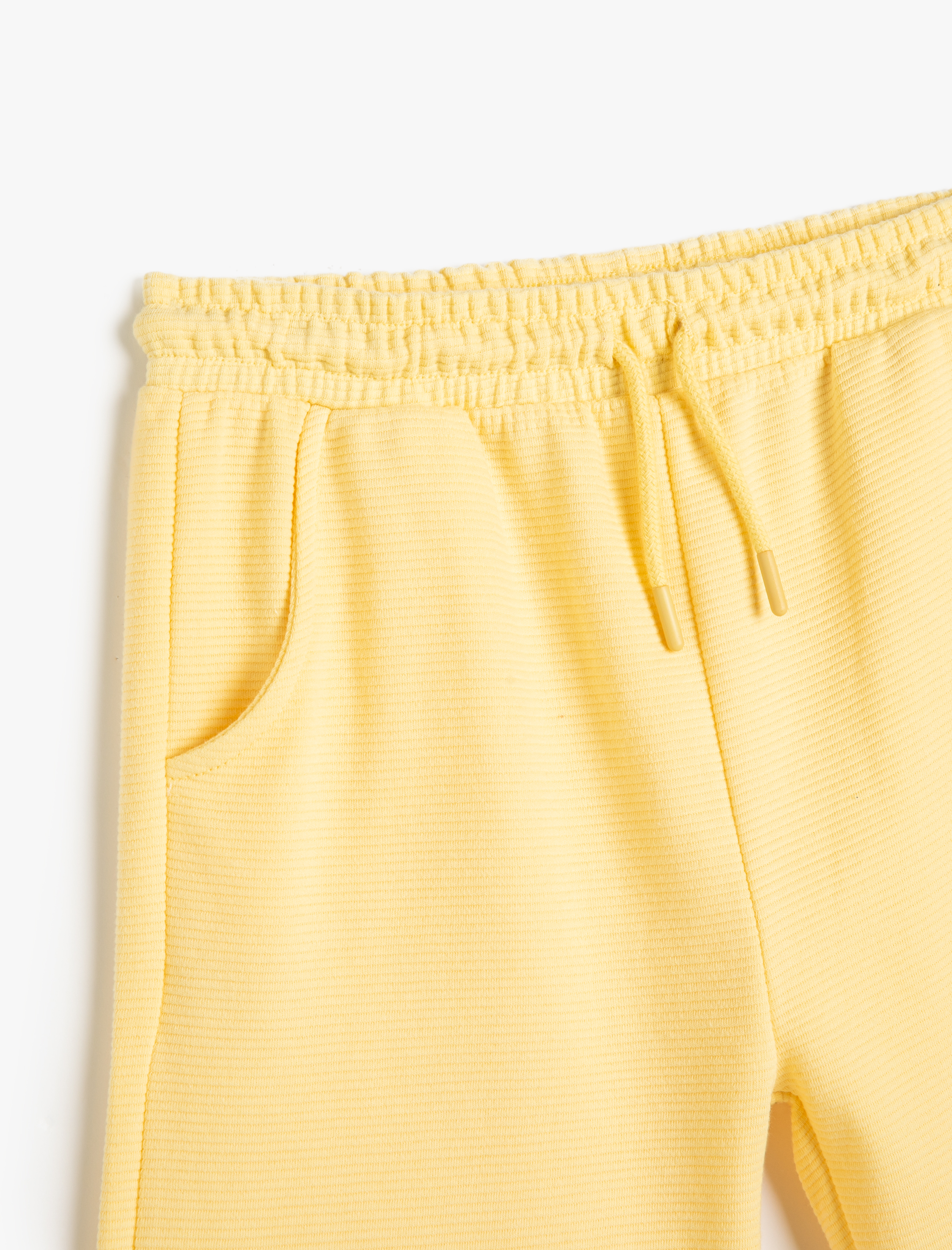  Erkek Çocuk Basic Şort Beli Bağlamalı Dokulu Cepli