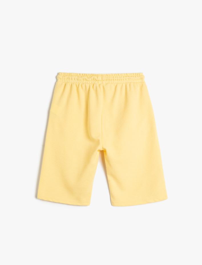 Erkek Çocuk Basic Şort Beli Bağlamalı Dokulu Cepli