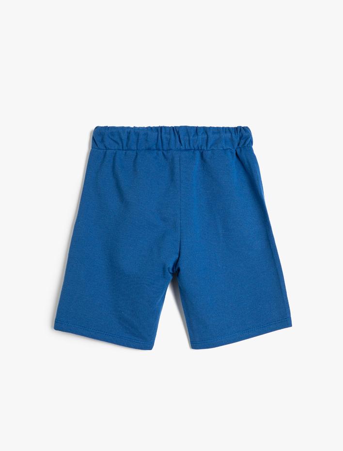 Erkek Çocuk Şort Beli Bağlamalı Basic Cepli Pamuklu