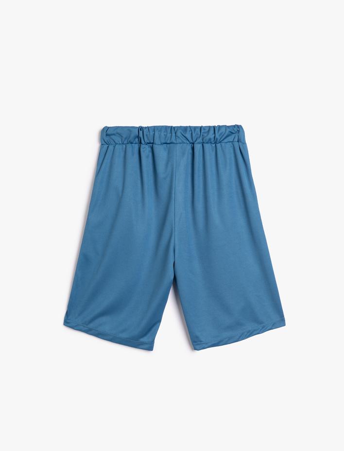 Erkek Çocuk Şort Beli Bağlamalı Cepli Şerit Detaylı