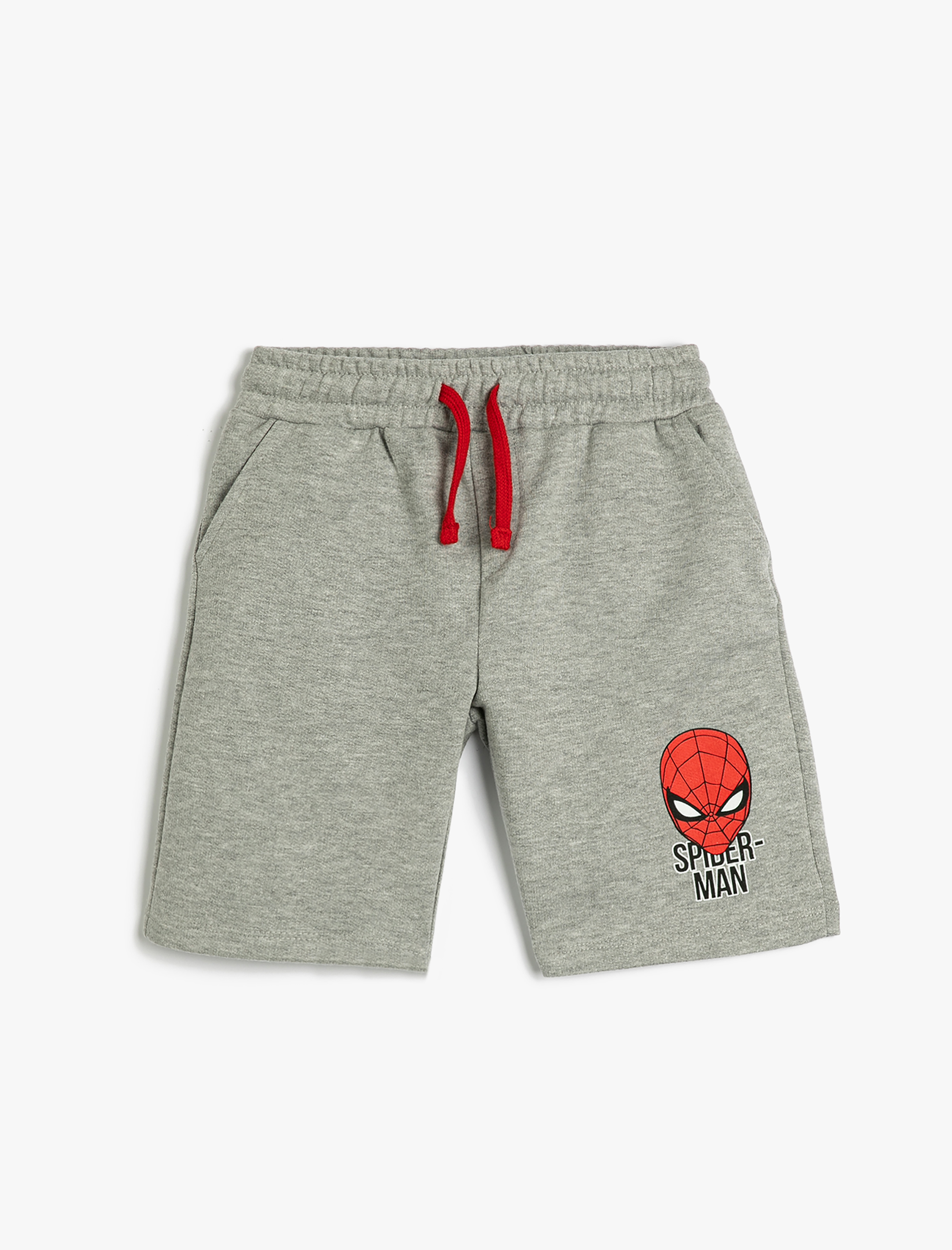  Erkek Çocuk Örümcek Adam Şort Lisanslı Beli Bağlamalı Cepli Pamuklu