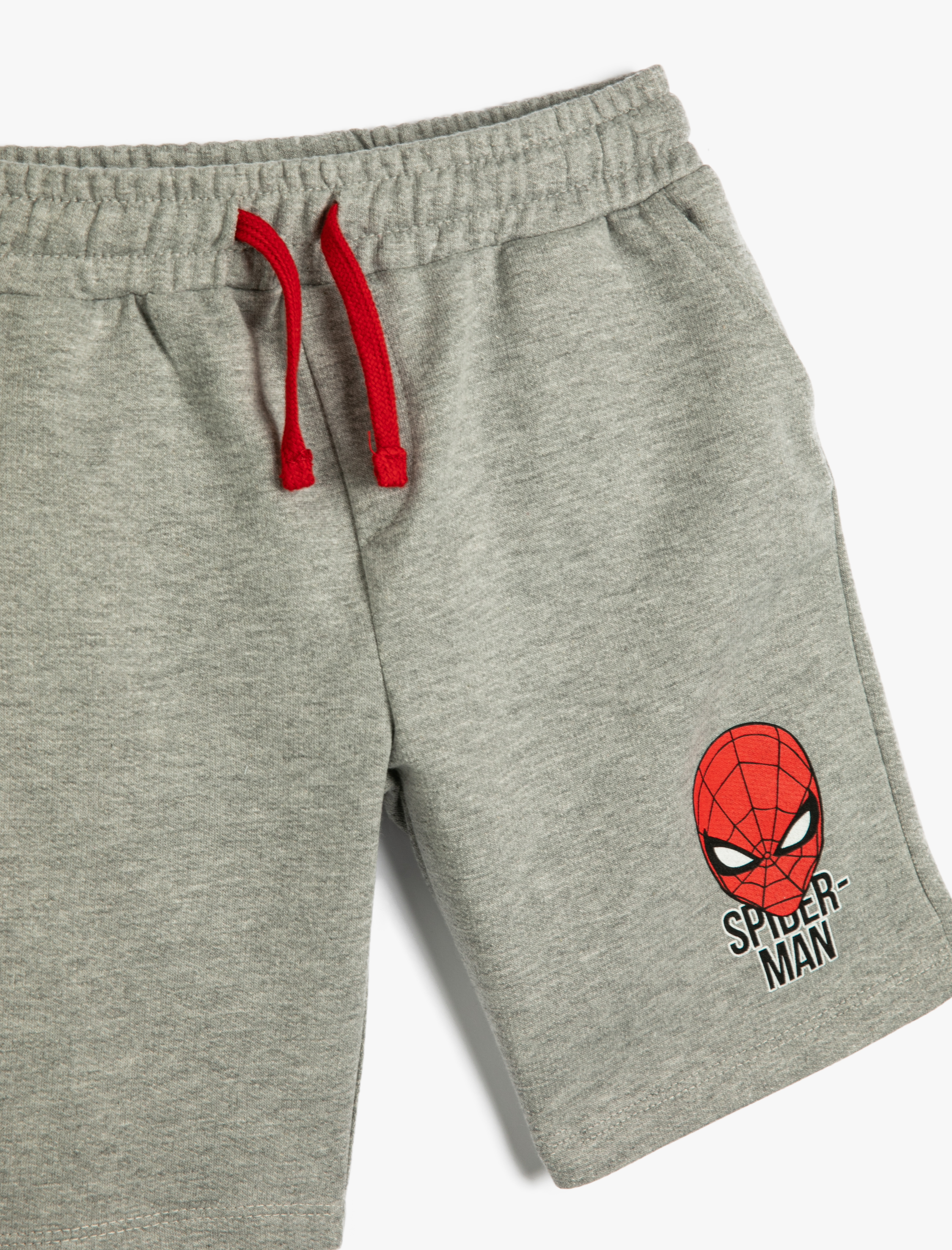  Erkek Çocuk Örümcek Adam Şort Lisanslı Beli Bağlamalı Cepli Pamuklu