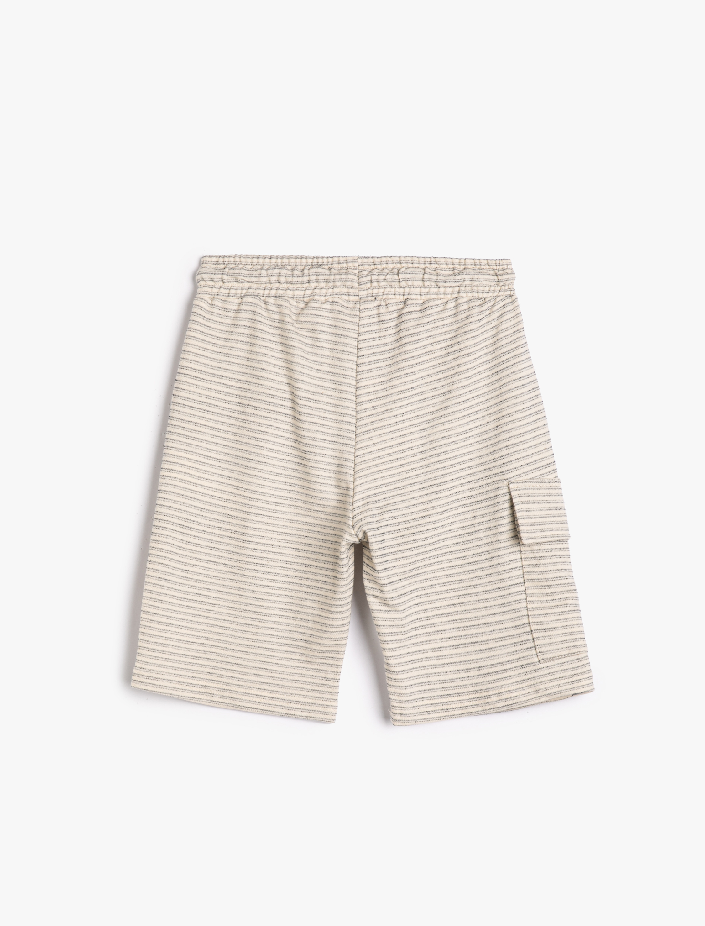  Erkek Çocuk Kargo Şort Beli Bağlamalı Lastikli Cepli Pamuklu