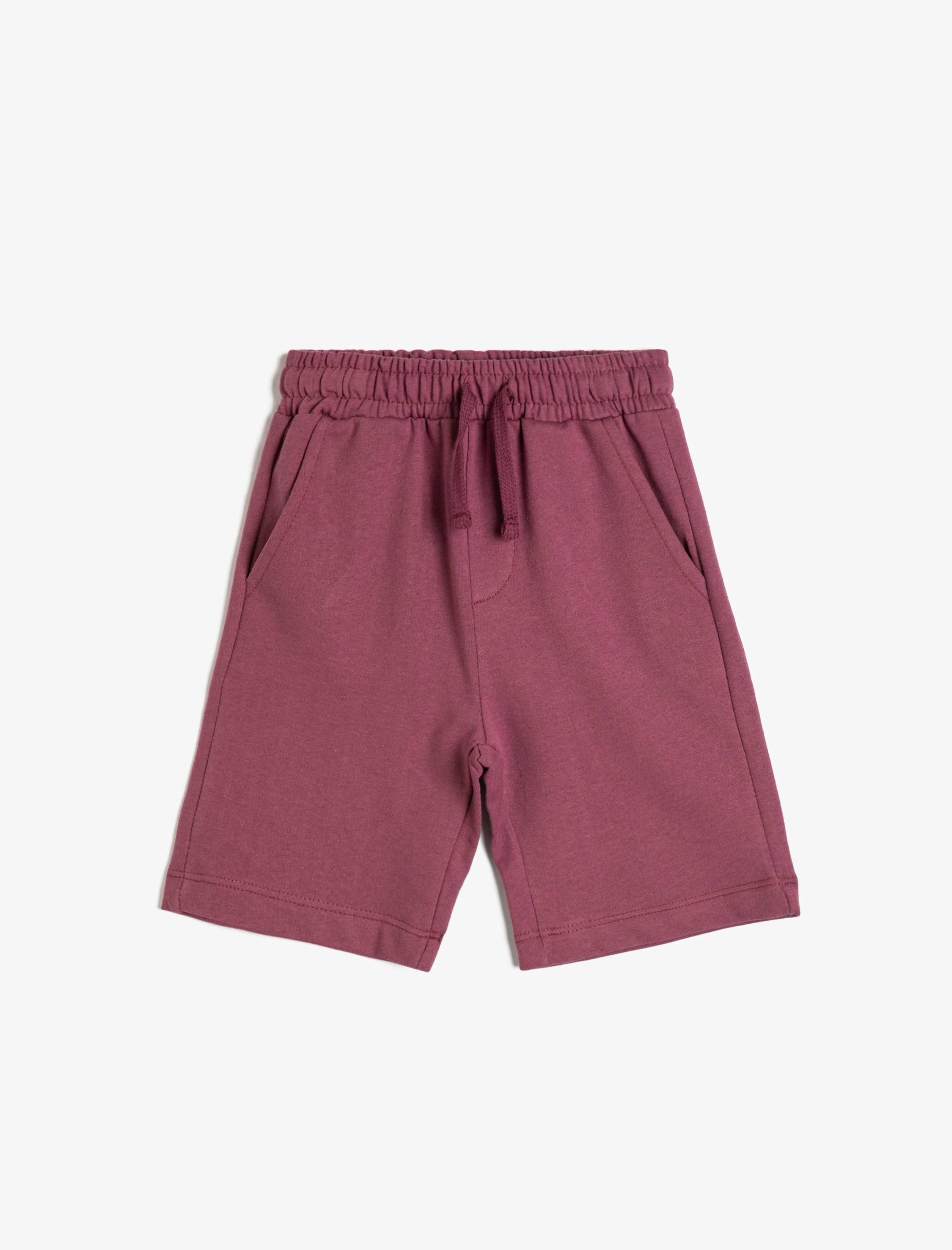  Erkek Çocuk Basic Şort Cep Detaylı Beli Bağlamalı Pamuklu