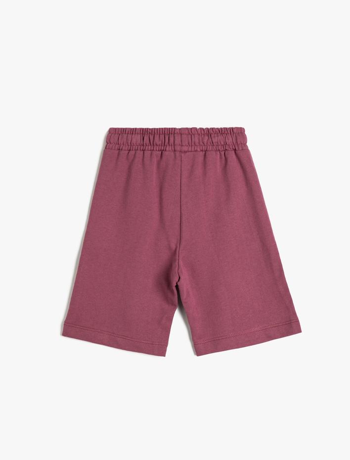 Erkek Çocuk Basic Şort Cep Detaylı Beli Bağlamalı Pamuklu