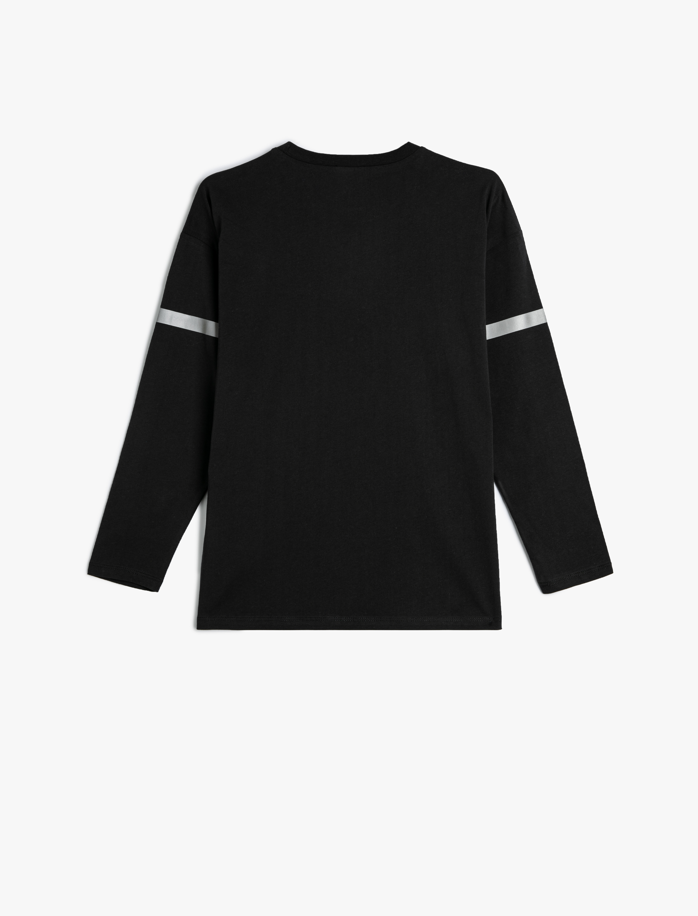  Erkek Çocuk Tişört Uzun Kollu Bisiklet Yaka Slogan Baskılı Pamuklu