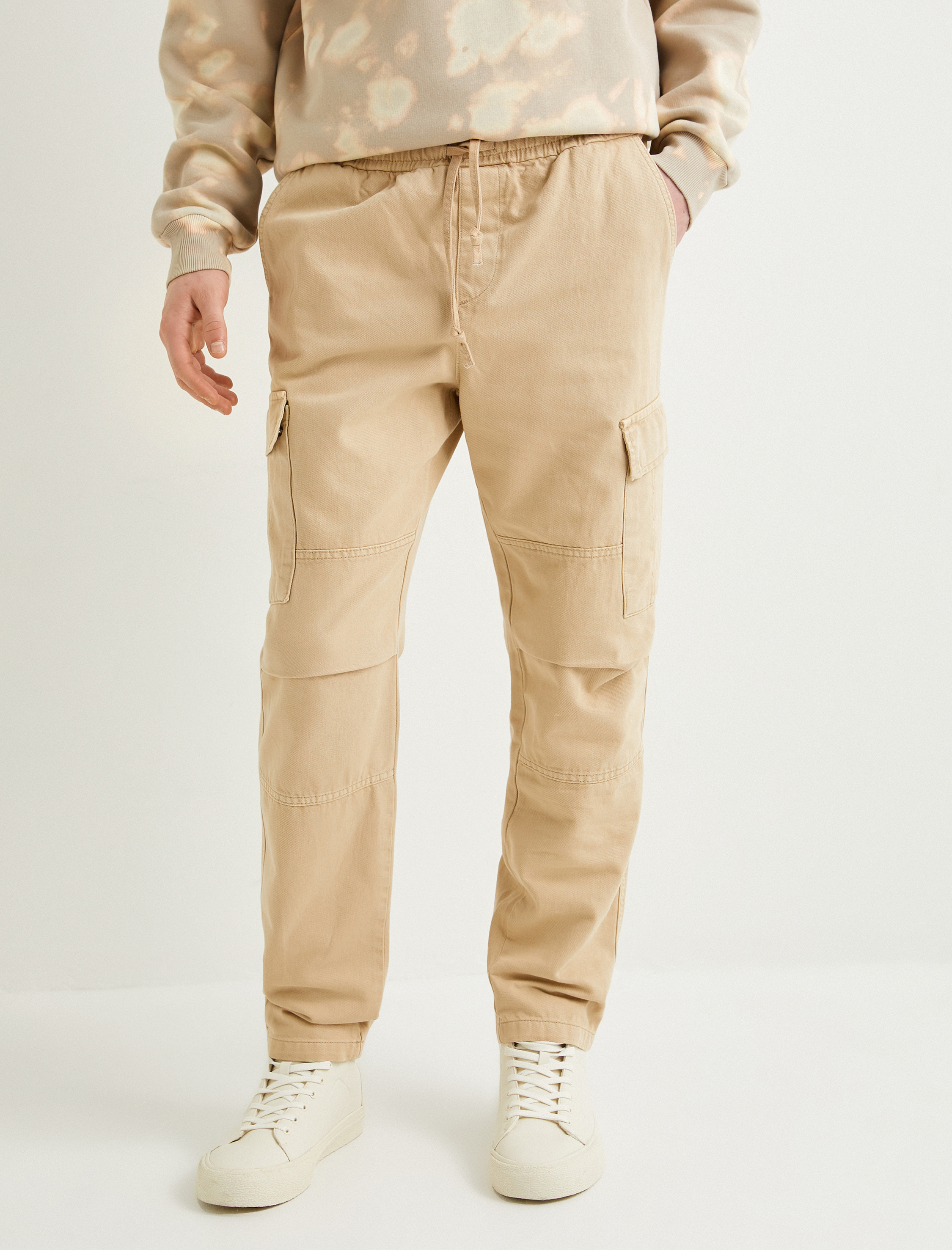   Kargo Cepli Pantolon Beli Bağcıklı Pamuklu