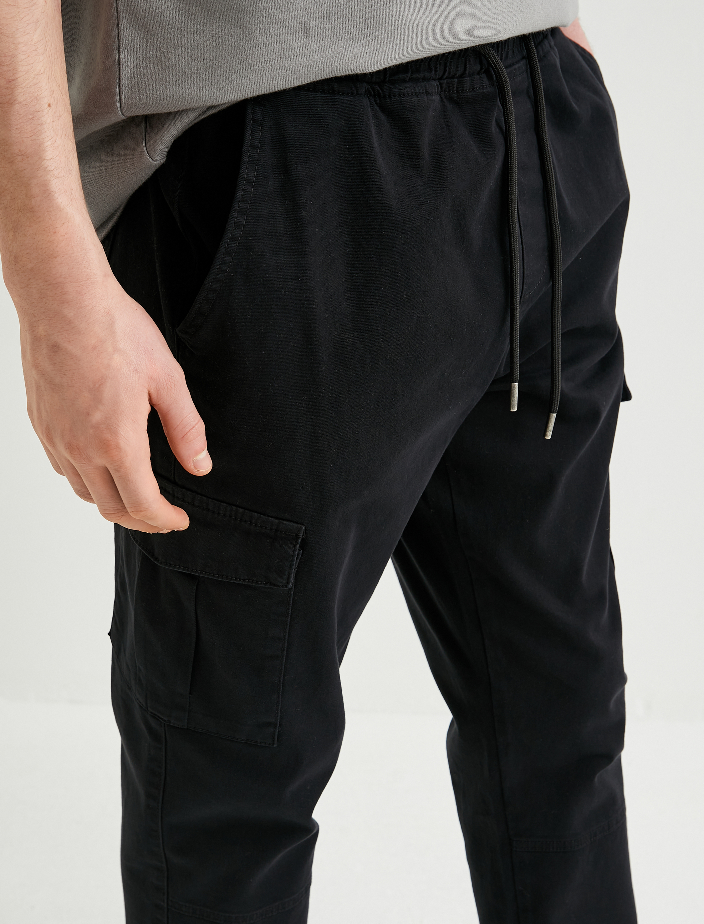   Jogger Pantolon Kargo Cepli Beli Bağcıklı