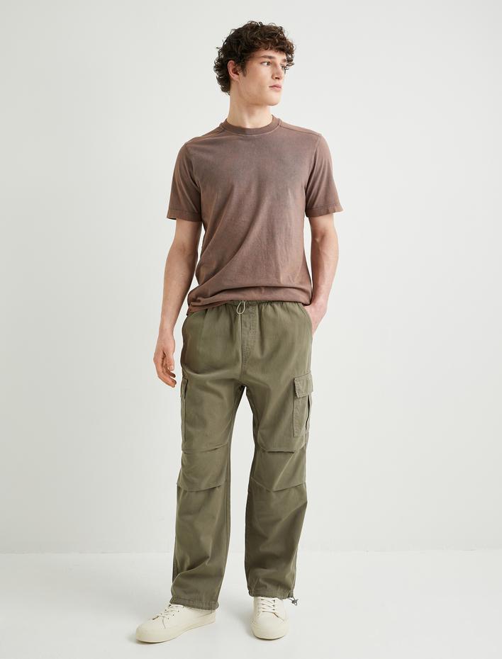  Kargo Paraşüt Bol Pantolon Beli Lastikli Cep Detaylı Stoperli