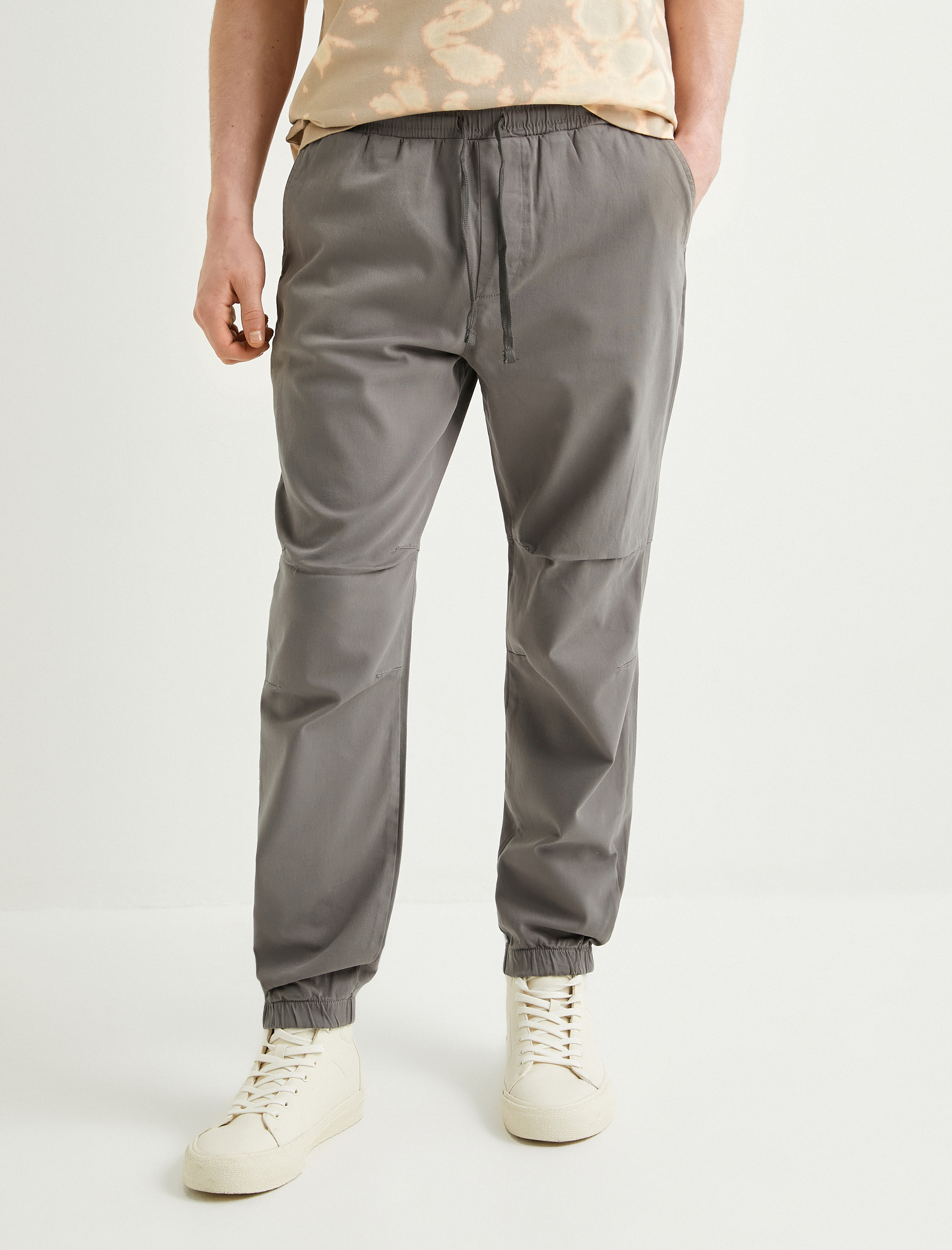   Jogger Pantolon Beli Bağcıklı Rahat Kesim Cepli