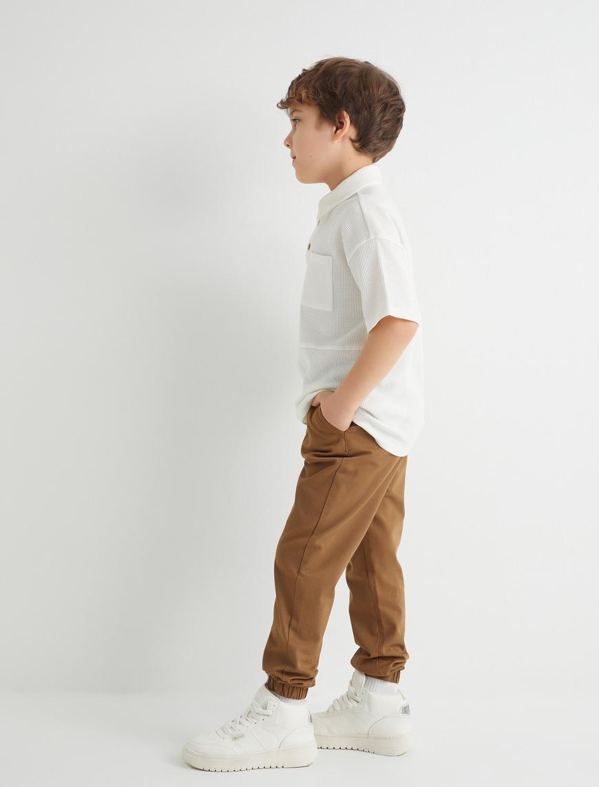  Erkek Çocuk Basic Jogger Pantolon Pamuklu