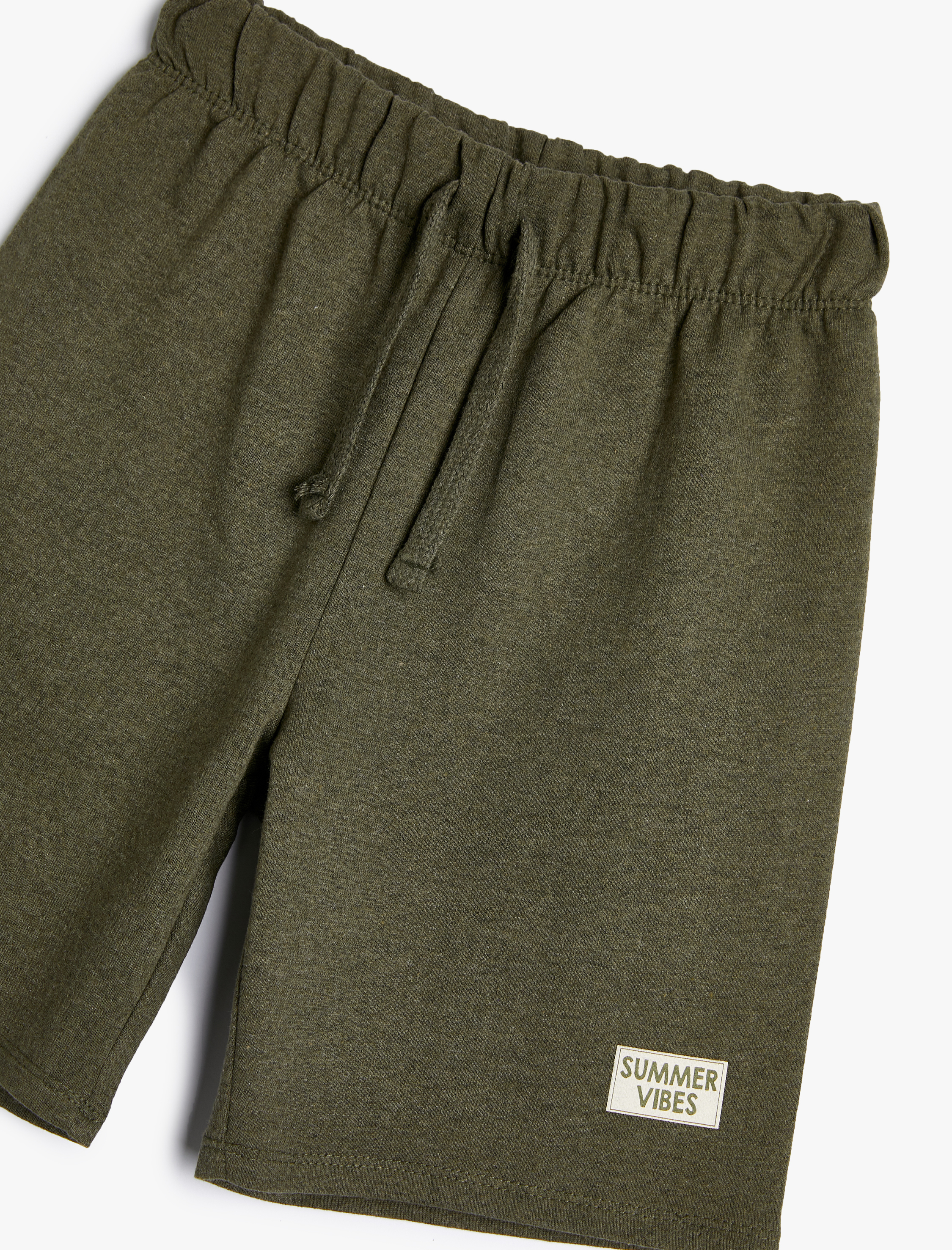  Erkek Çocuk Basic Şort Beli Bağlamalı Baskı Detaylı