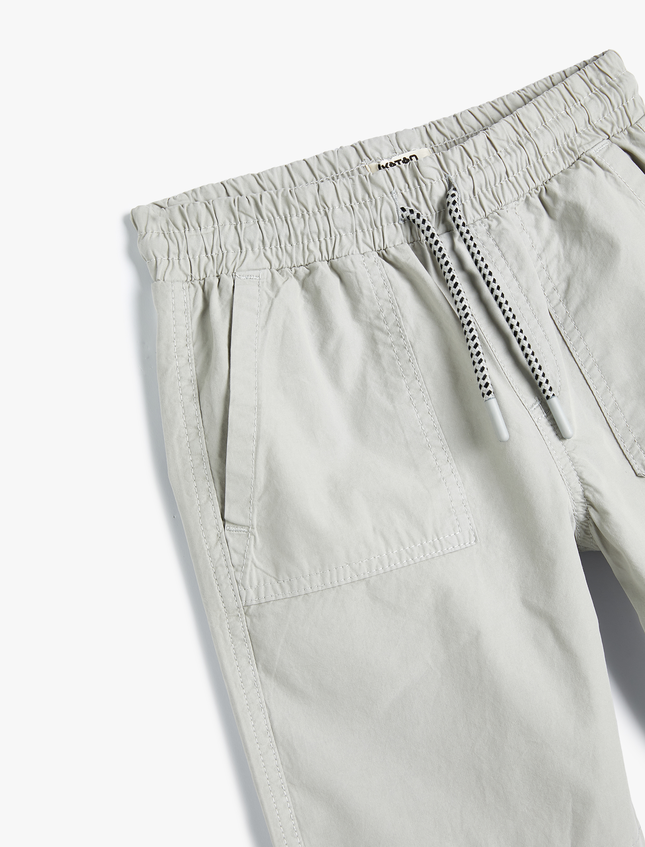  Erkek Çocuk Şort Beli Bağlamalı Cep Detaylı Pamuklu