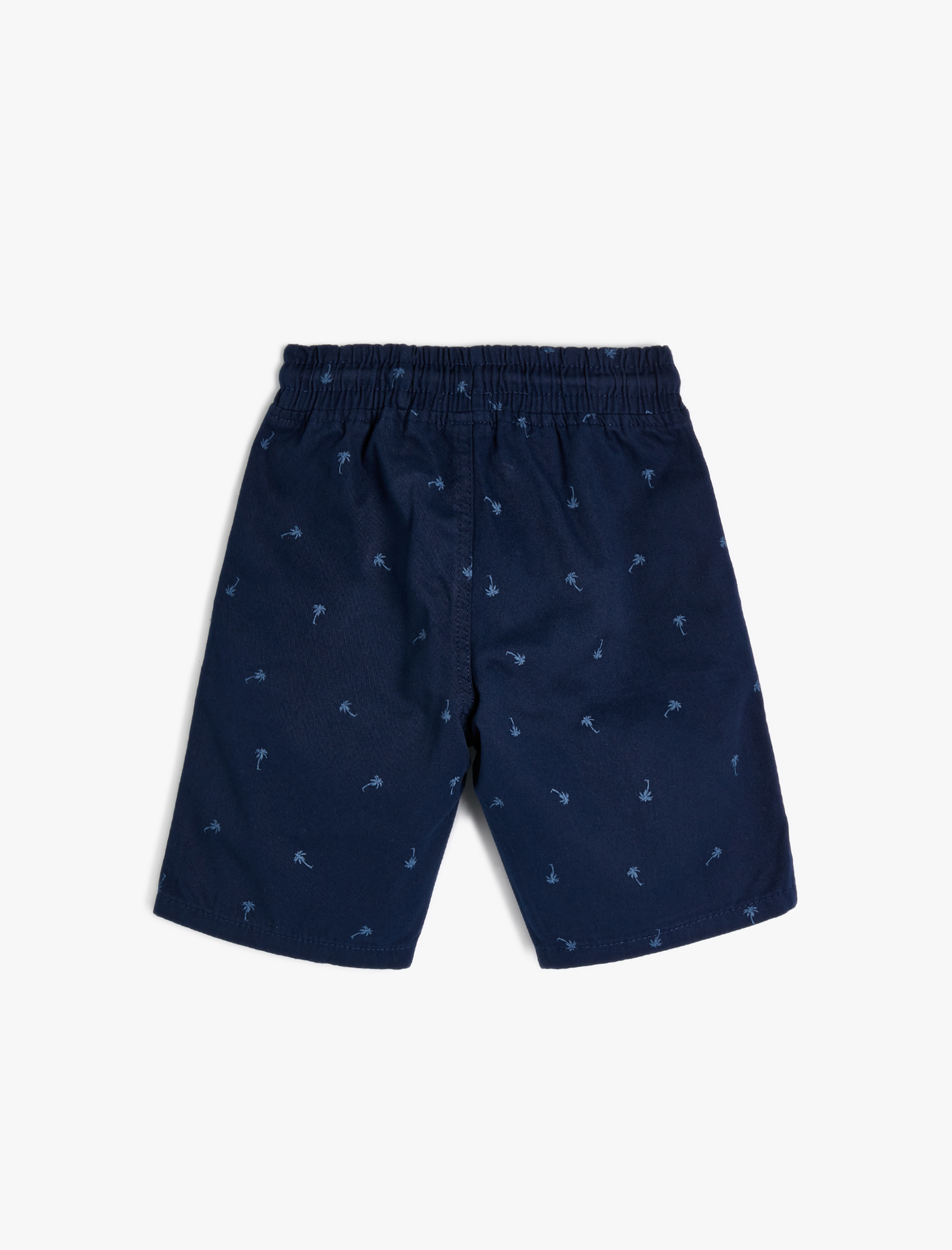  Erkek Çocuk Chino Şort Beli Bağlamalı Cepli Pamuklu Desenli