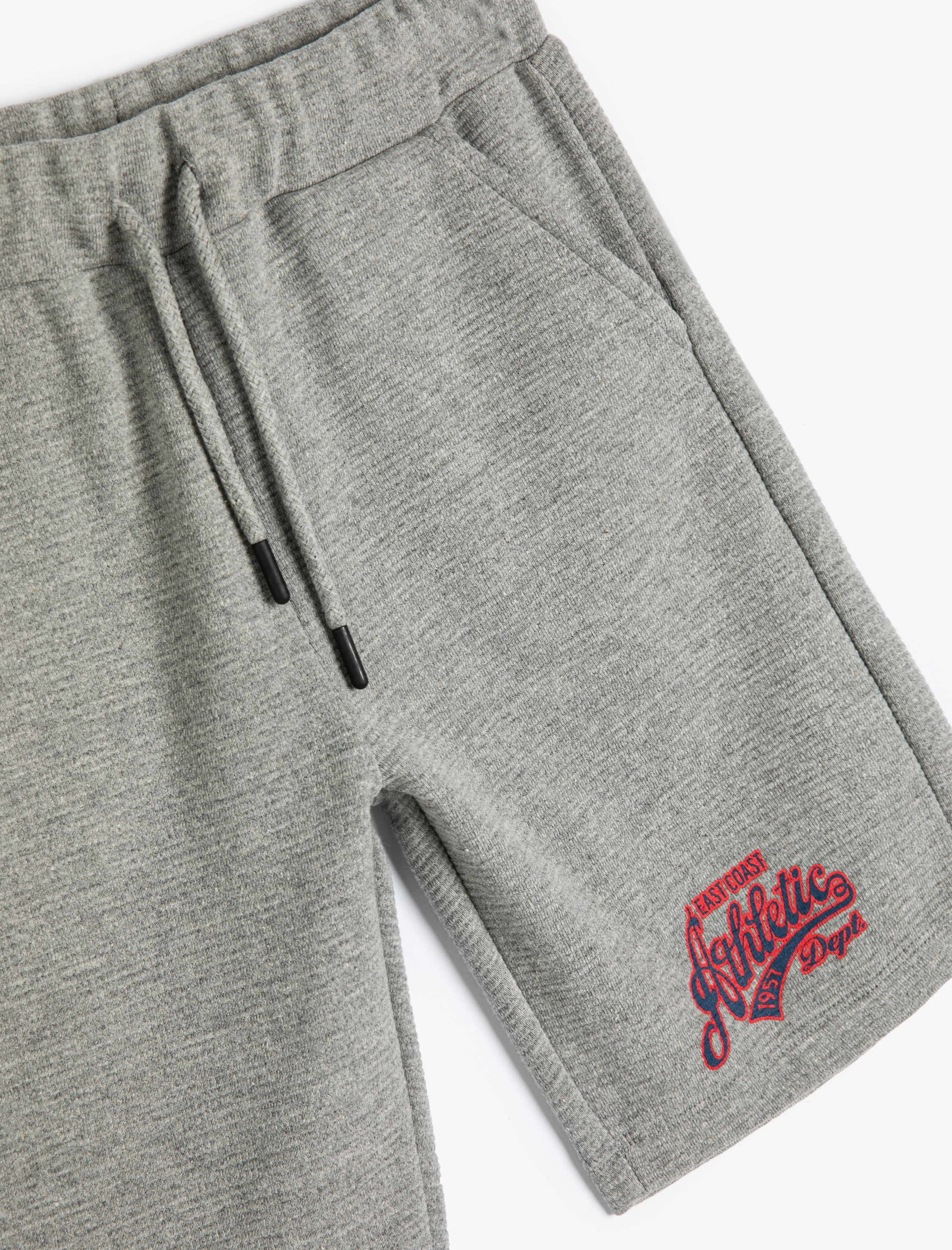  Erkek Çocuk Şort Beli Bağlamalı Baskı Detaylı