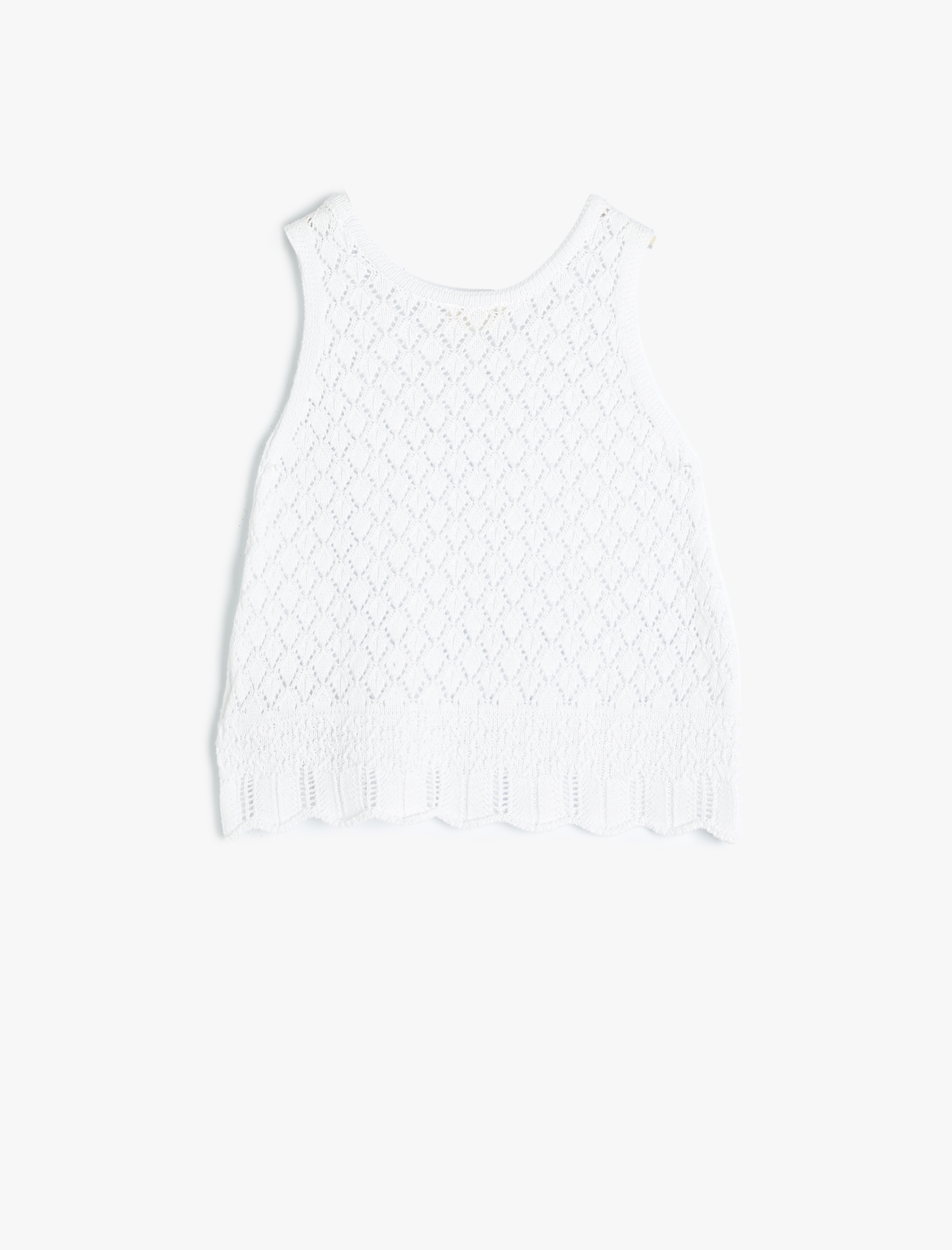  Kız Çocuk Ajurlu Bluz Bisiklet Yaka