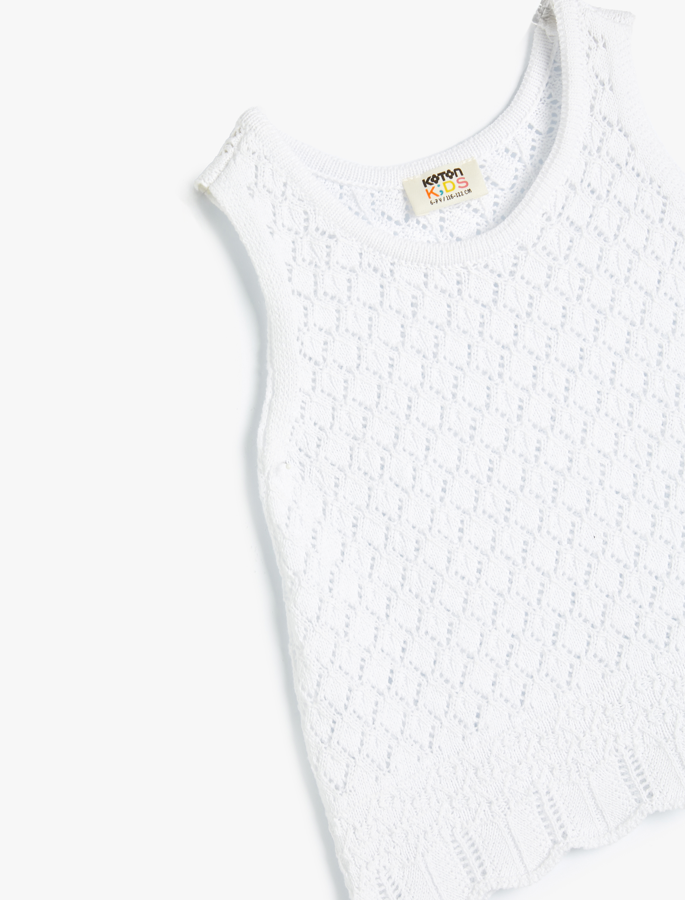  Kız Çocuk Ajurlu Bluz Bisiklet Yaka