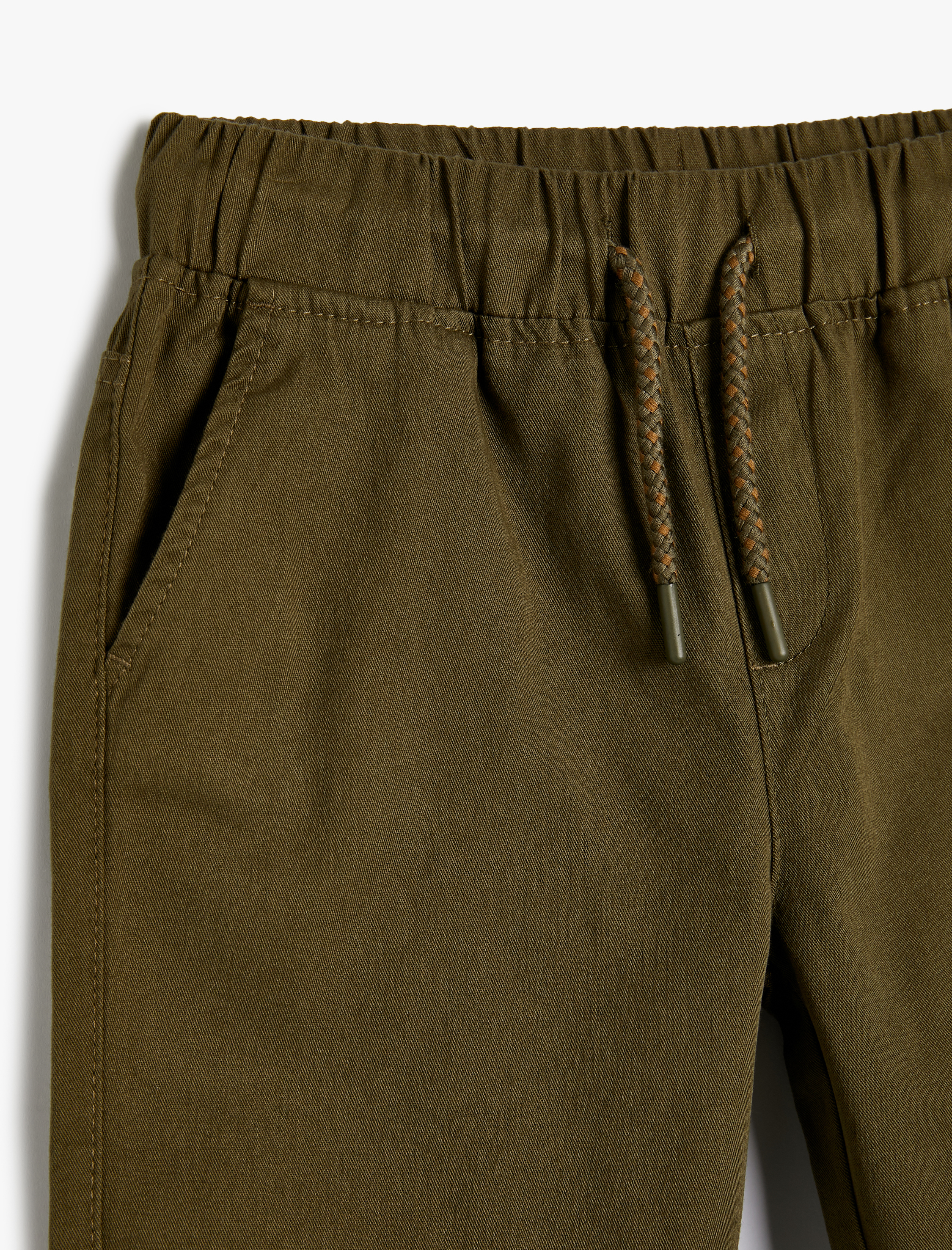  Erkek Çocuk Basic Şort Beli Bağlamalı Cepli Pamuklu