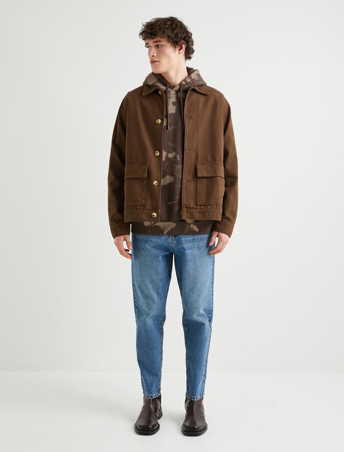  Loose Fit Bol Kot Pantolon Cepli Pamuklu Standart Bel - Steve Jean