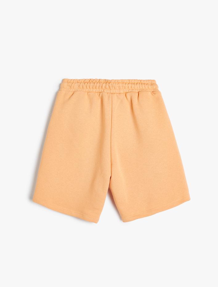 Erkek Çocuk Şort Beli Bağlamalı Cepli Slogan Baskılı