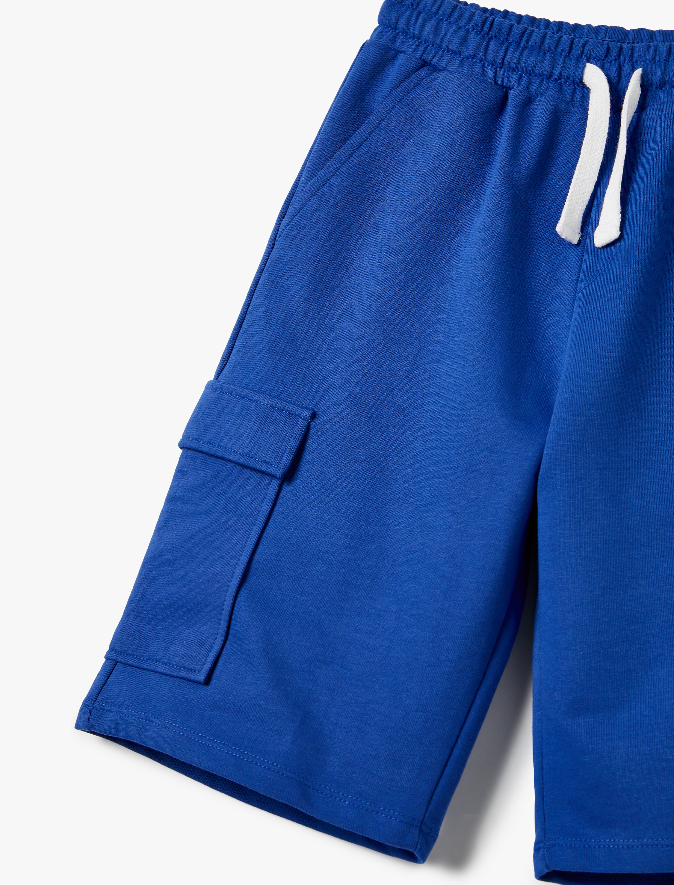  Erkek Çocuk Şort Beli Bağcıklı Kargo Cep Detaylı