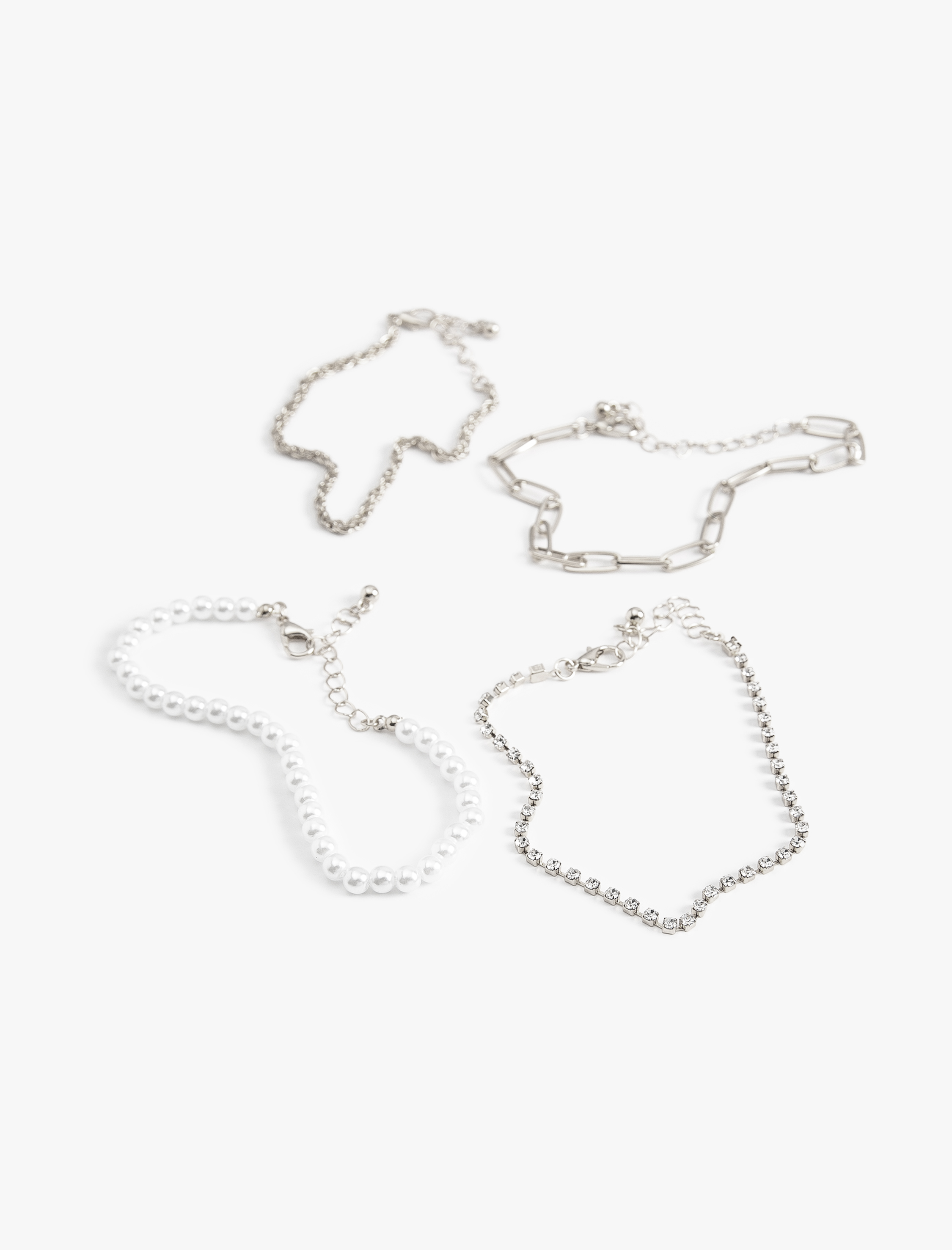  Kadın 4'lü Zincir Bileklik Seti