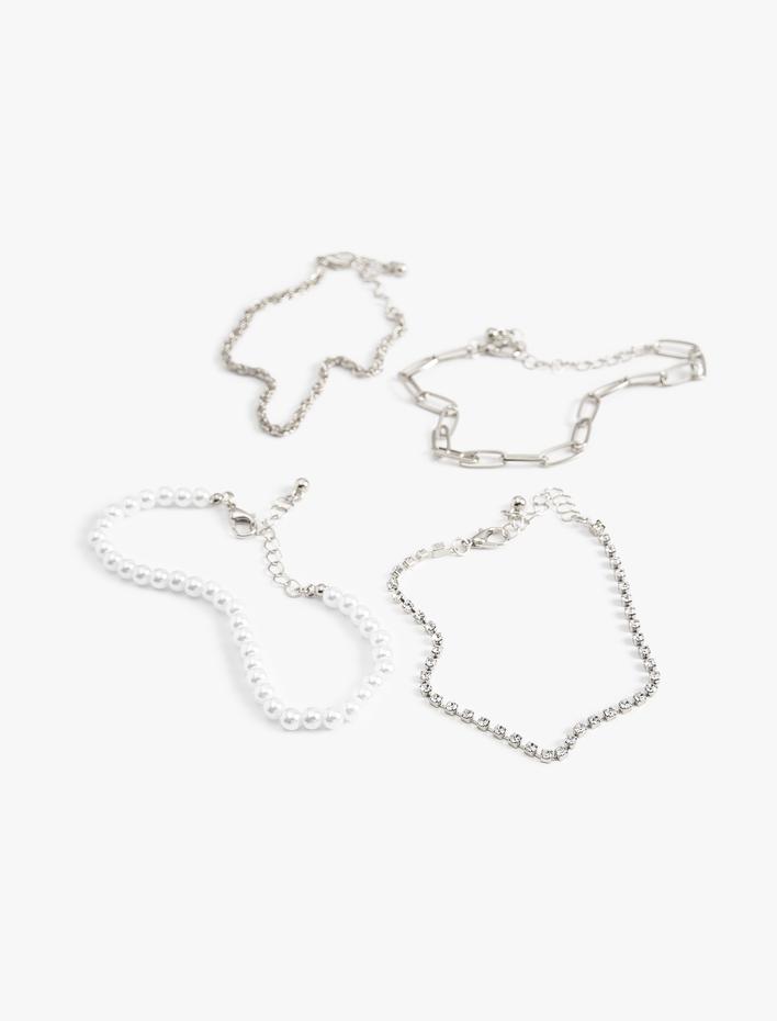 Kadın 4'lü Zincir Bileklik Seti