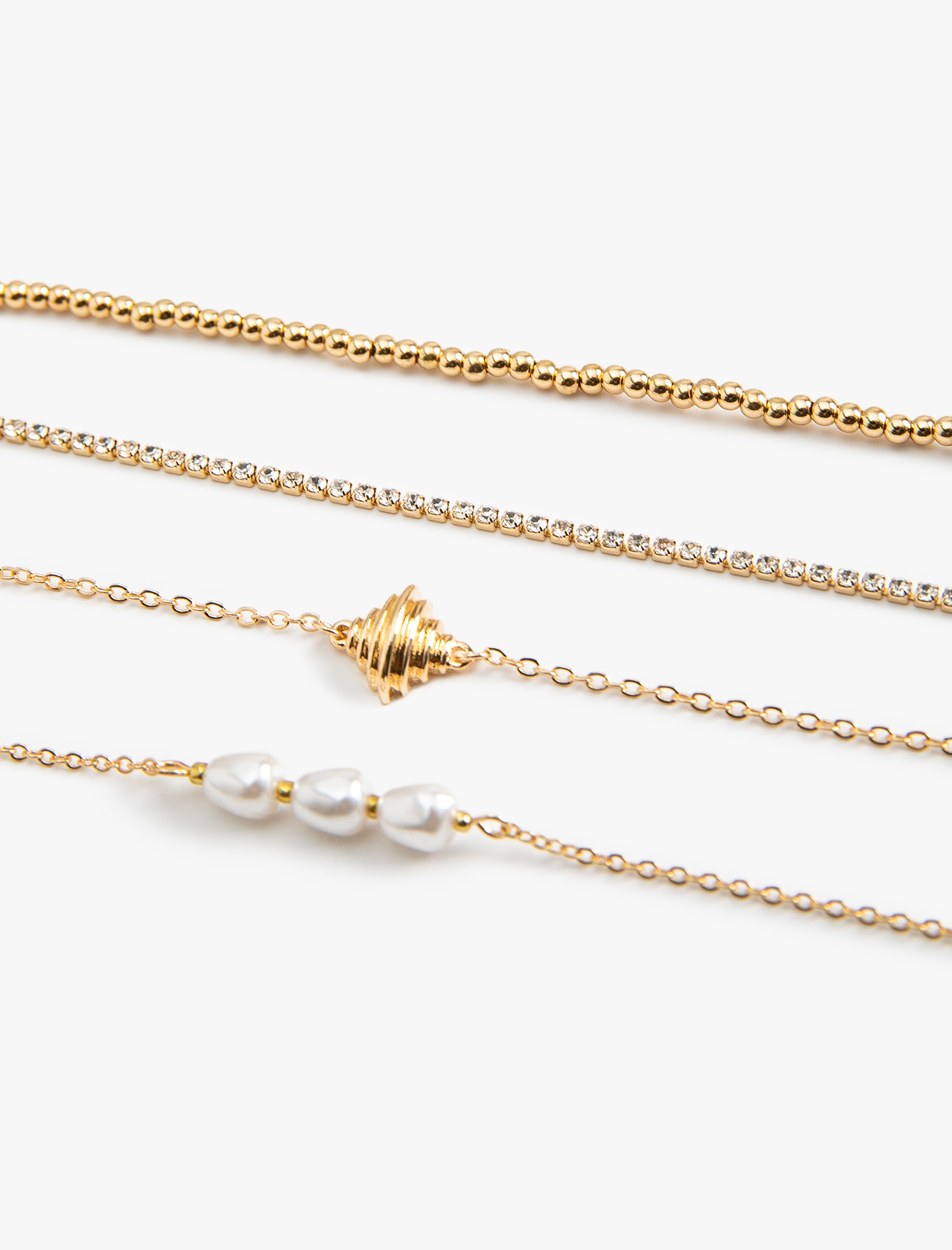  Kadın 4'lü Zincir Bileklik Seti