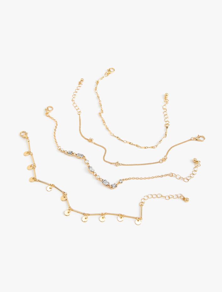 Kadın 4'lü Zincir Bileklik Seti