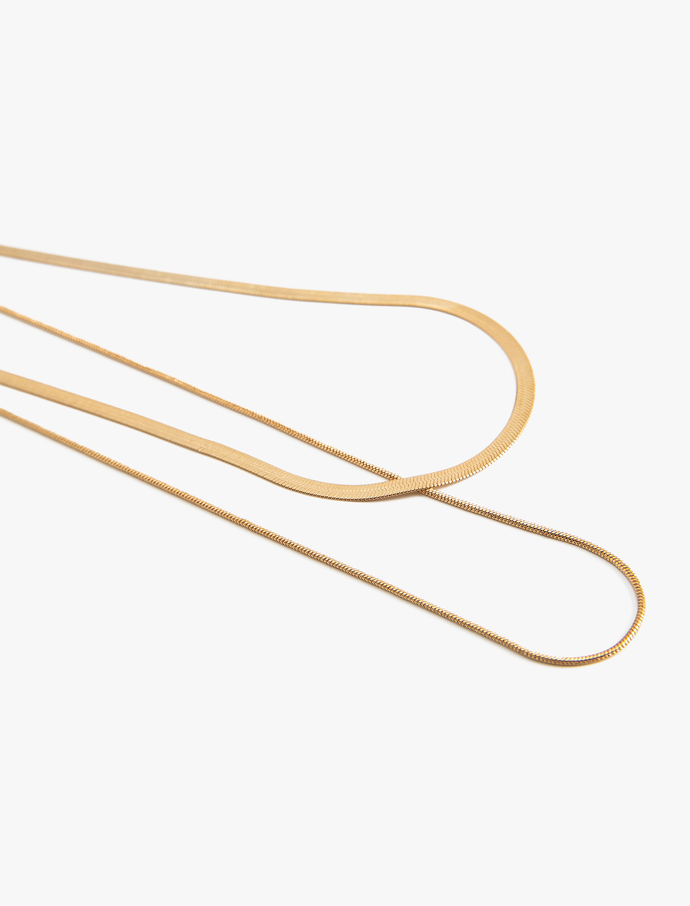  Kadın İtalyan Zinciri Kolye Katlı