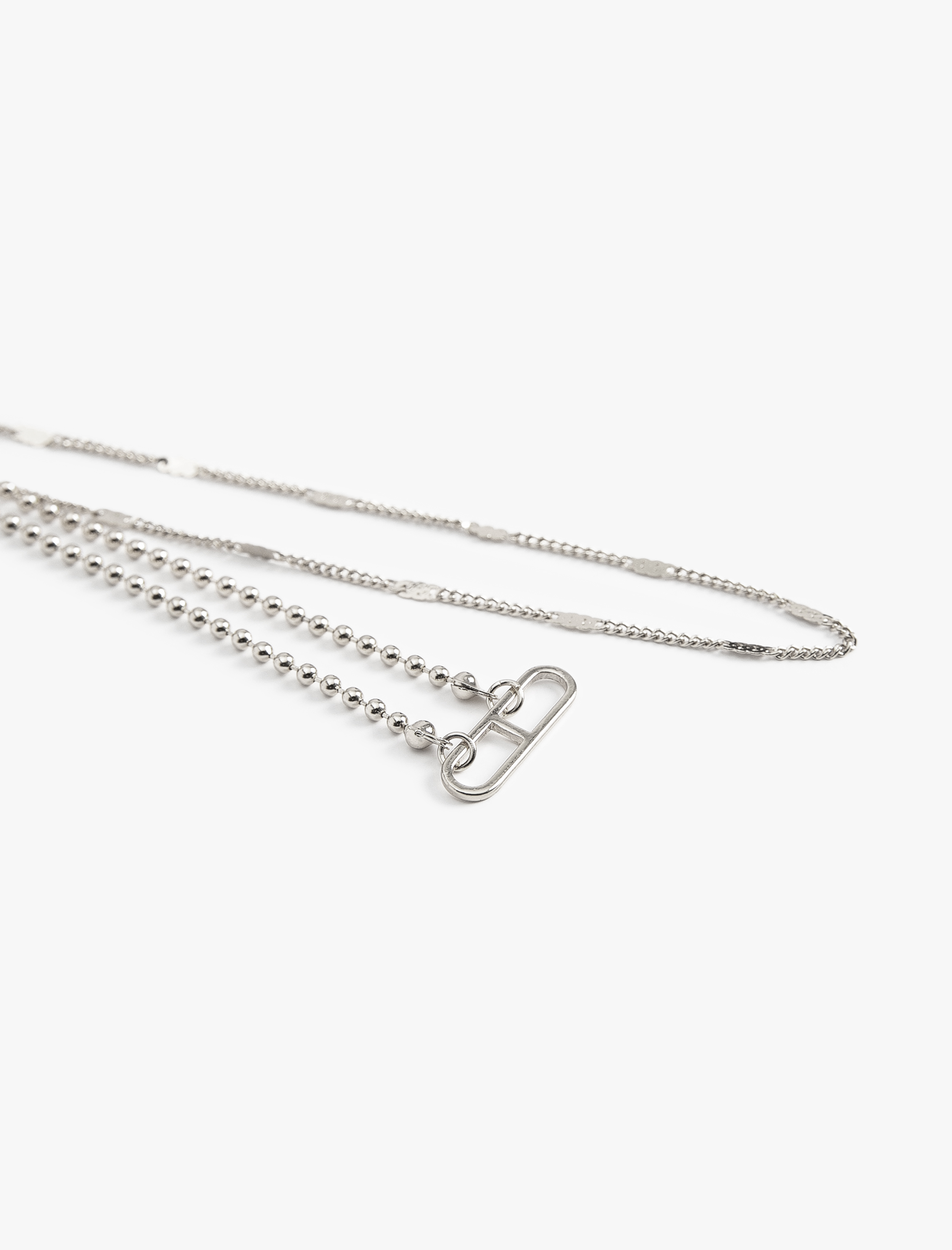  Kadın Pullu Zincir Kolye Katlı