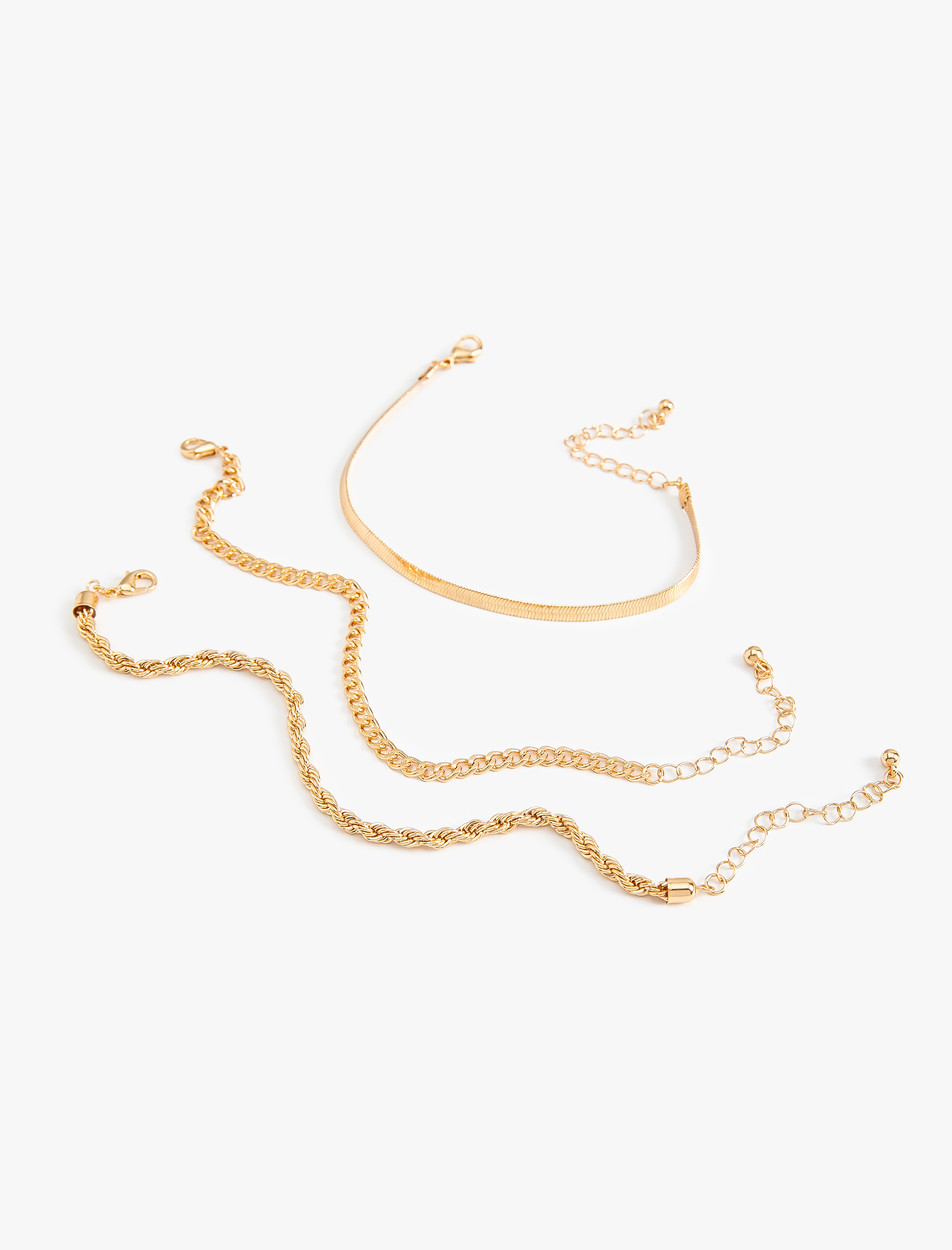  Kadın 3'lü Zincir Bileklik Seti