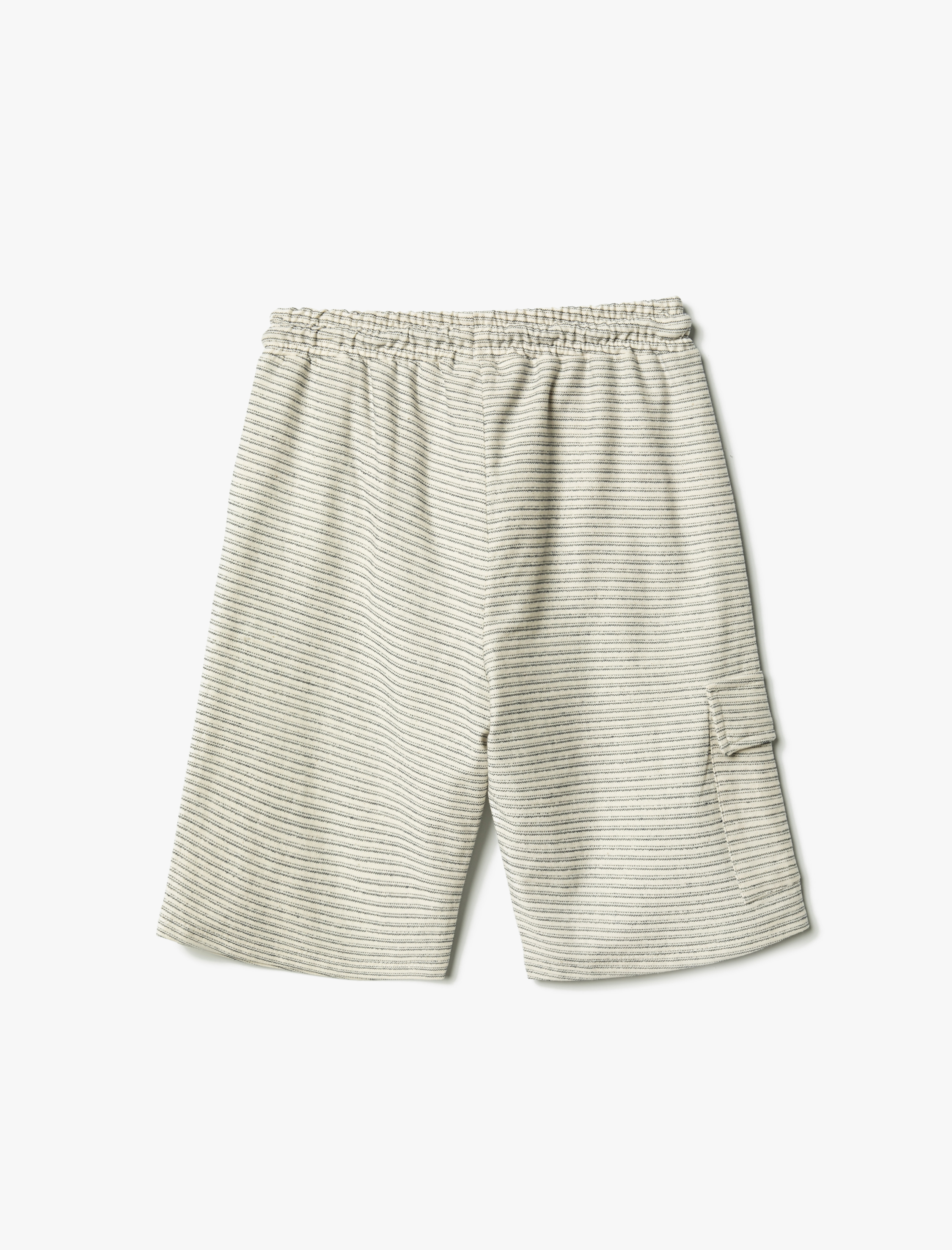 Erkek Çocuk Şort Beli Bağlamalı Kapaklı Cep Detaylı Pamuklu