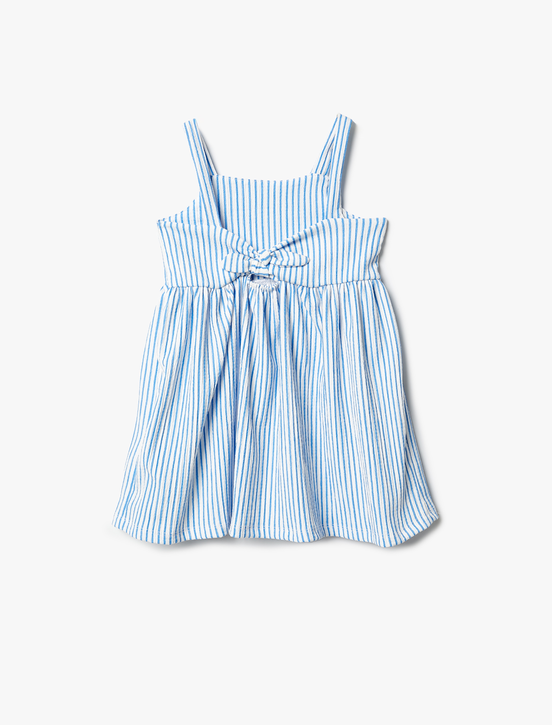  Kız Bebek Askılı Elbise Arkası Fiyonk Detaylı