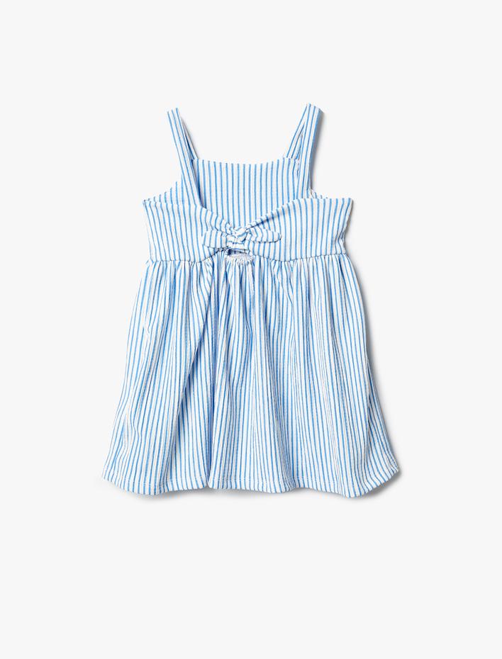 Kız Bebek Askılı Elbise Arkası Fiyonk Detaylı