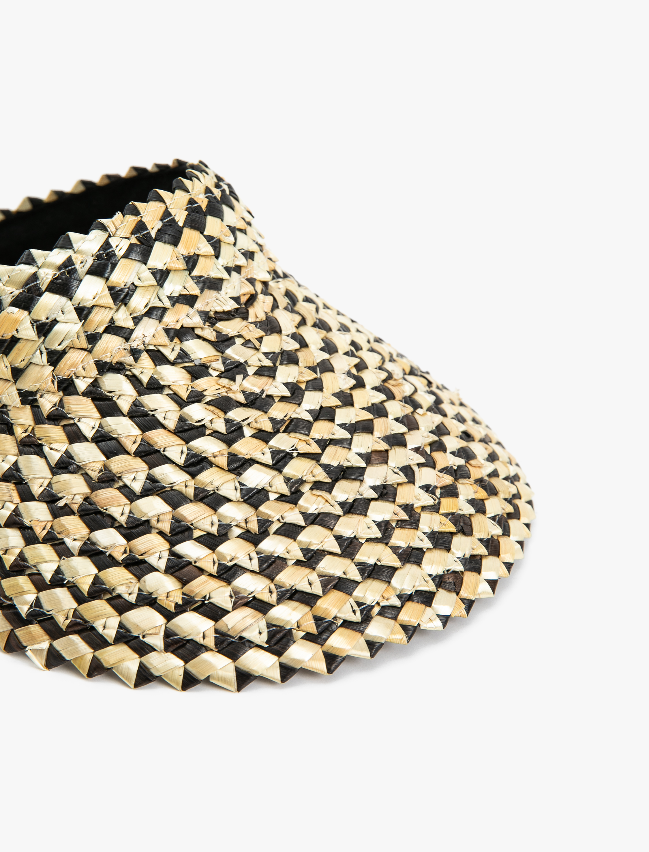  Kadın Hasır Vizör Şapka Desenli