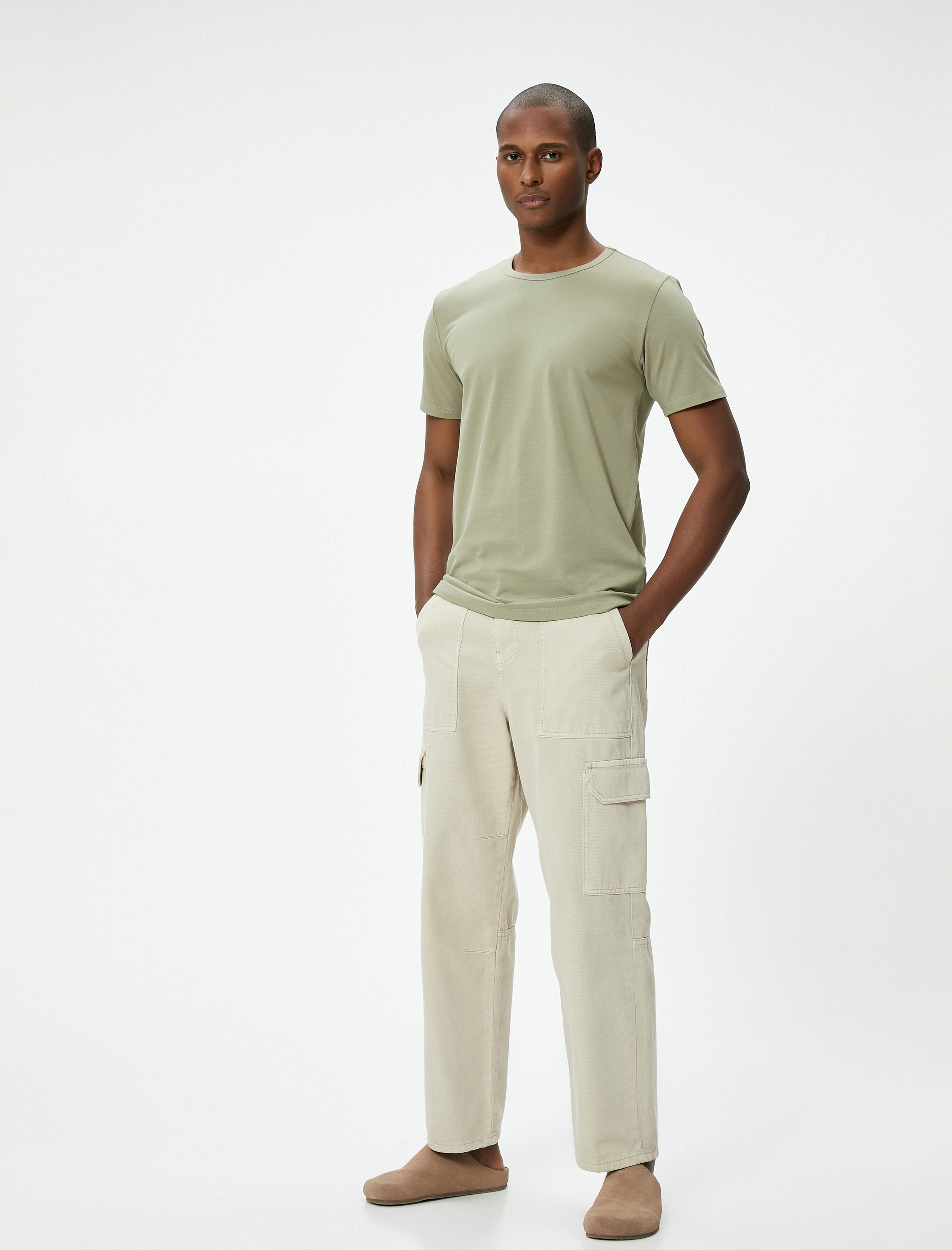   Slim Fit Tişört Basic Bisiklet Yaka Kısa Kollu