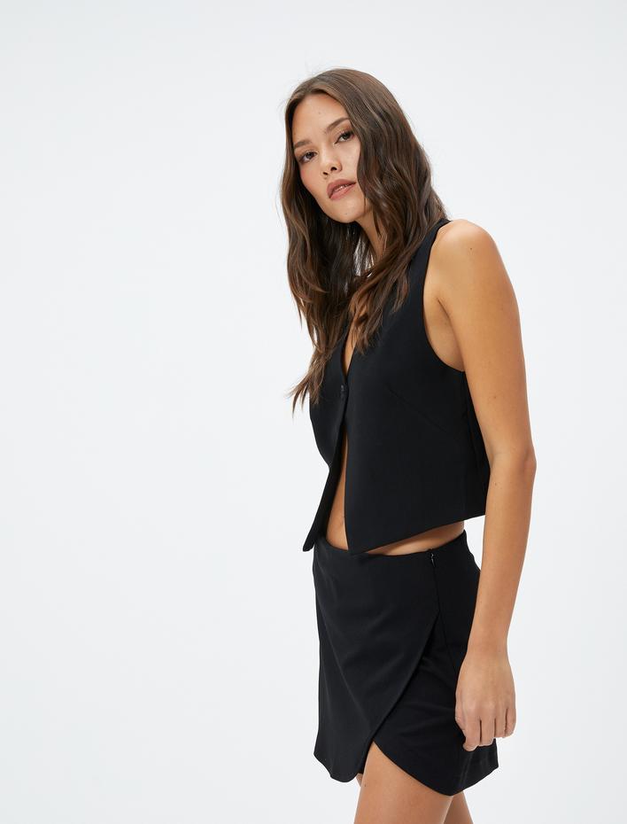  Mini Şort Etek Normal Bel