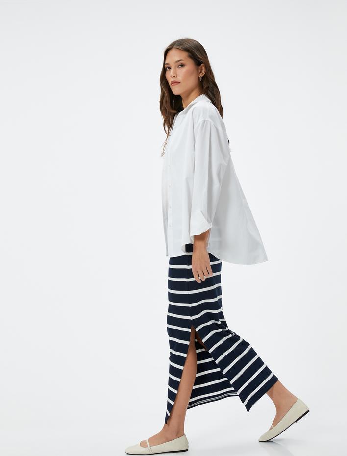  Midi Etek Yırtmaçlı Normal Bel