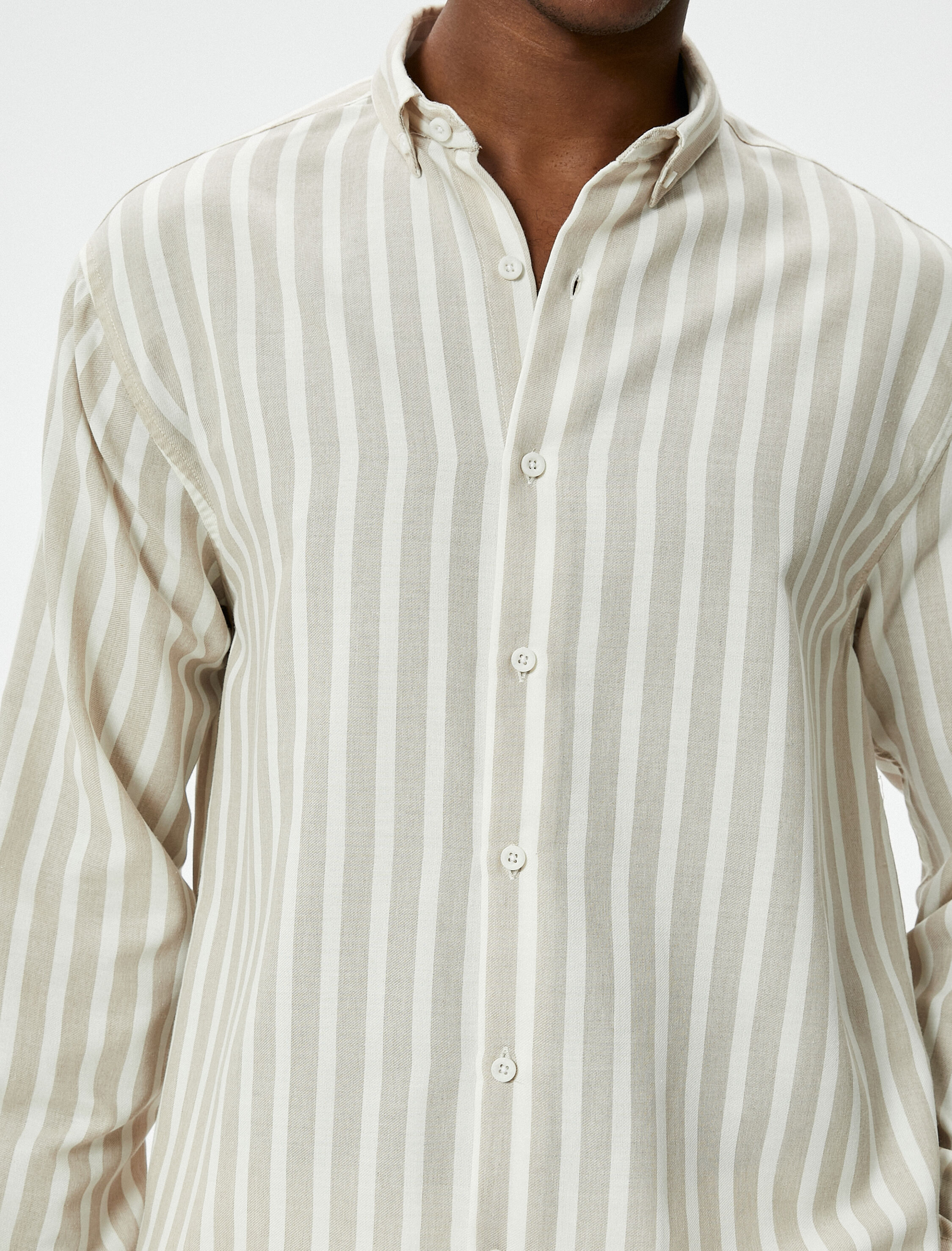   Slim Fit Gömlek Uzun Kollu Klasik Yaka Düğmeli