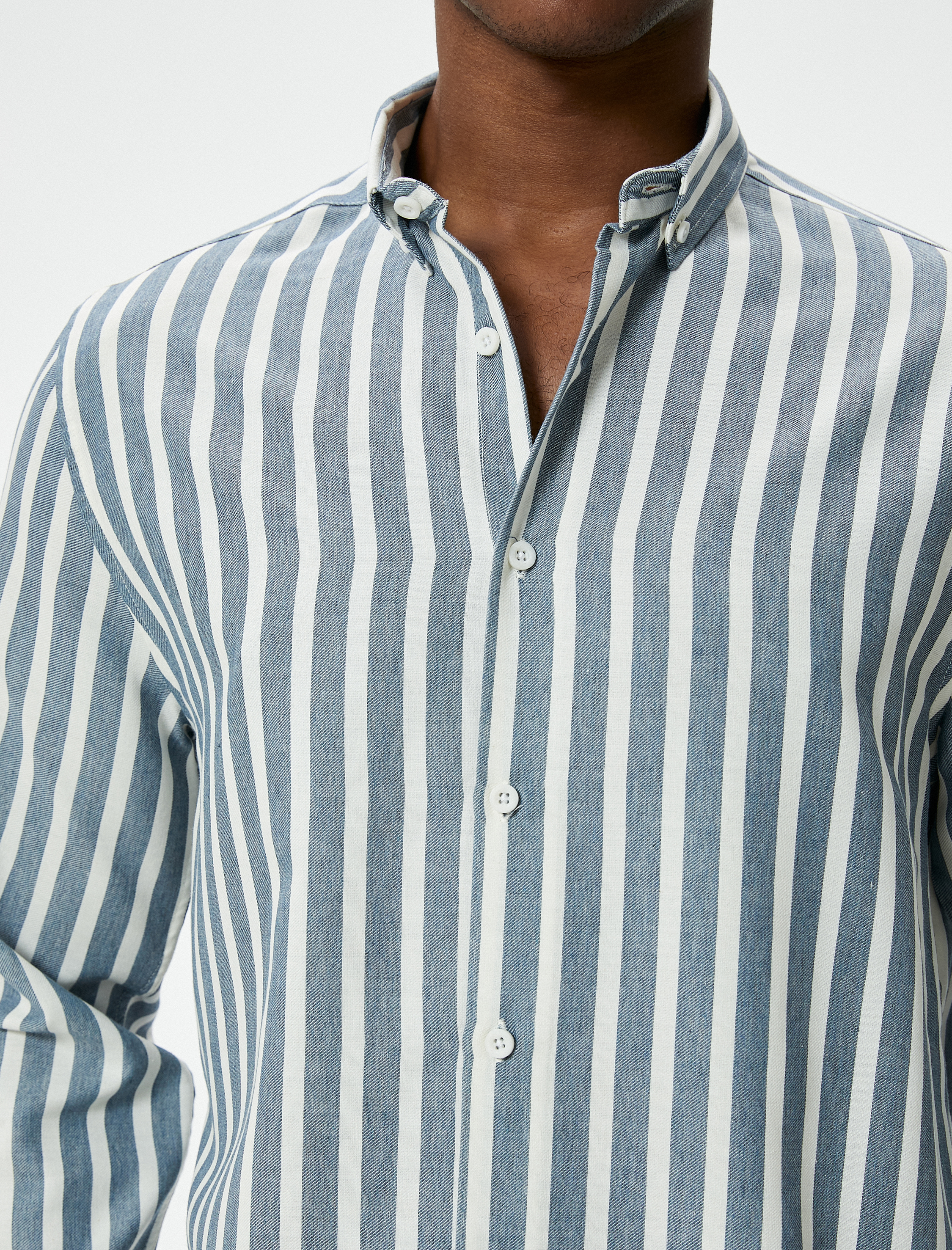   Slim Fit Gömlek Uzun Kollu Klasik Yaka Düğmeli