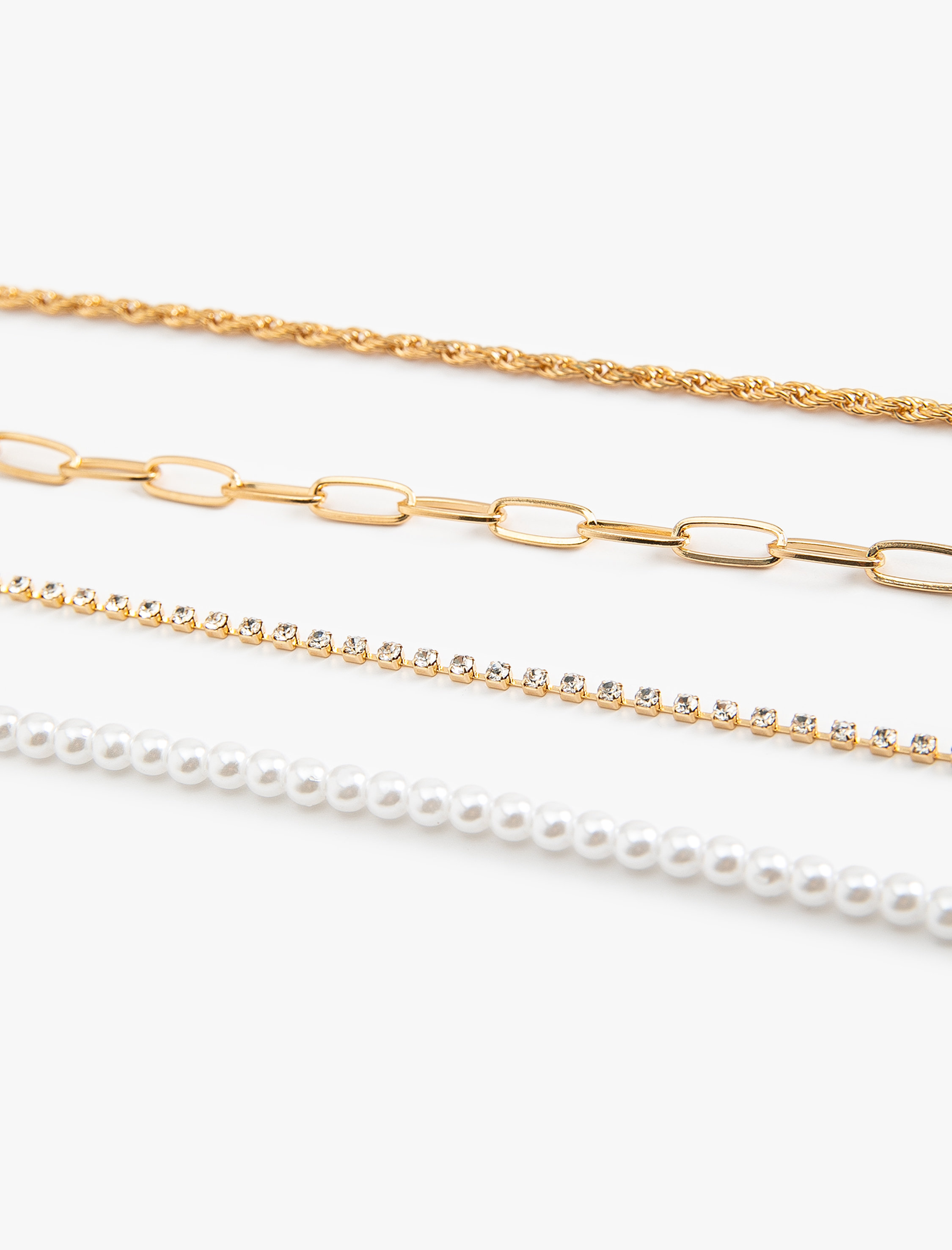  Kadın 4'lü Zincir Bileklik Seti