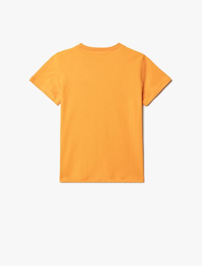 Erkek Çocuk Tişört Kuru Kafa Baskılı Kısa Kollu Bisiklet Yaka Pamuklu