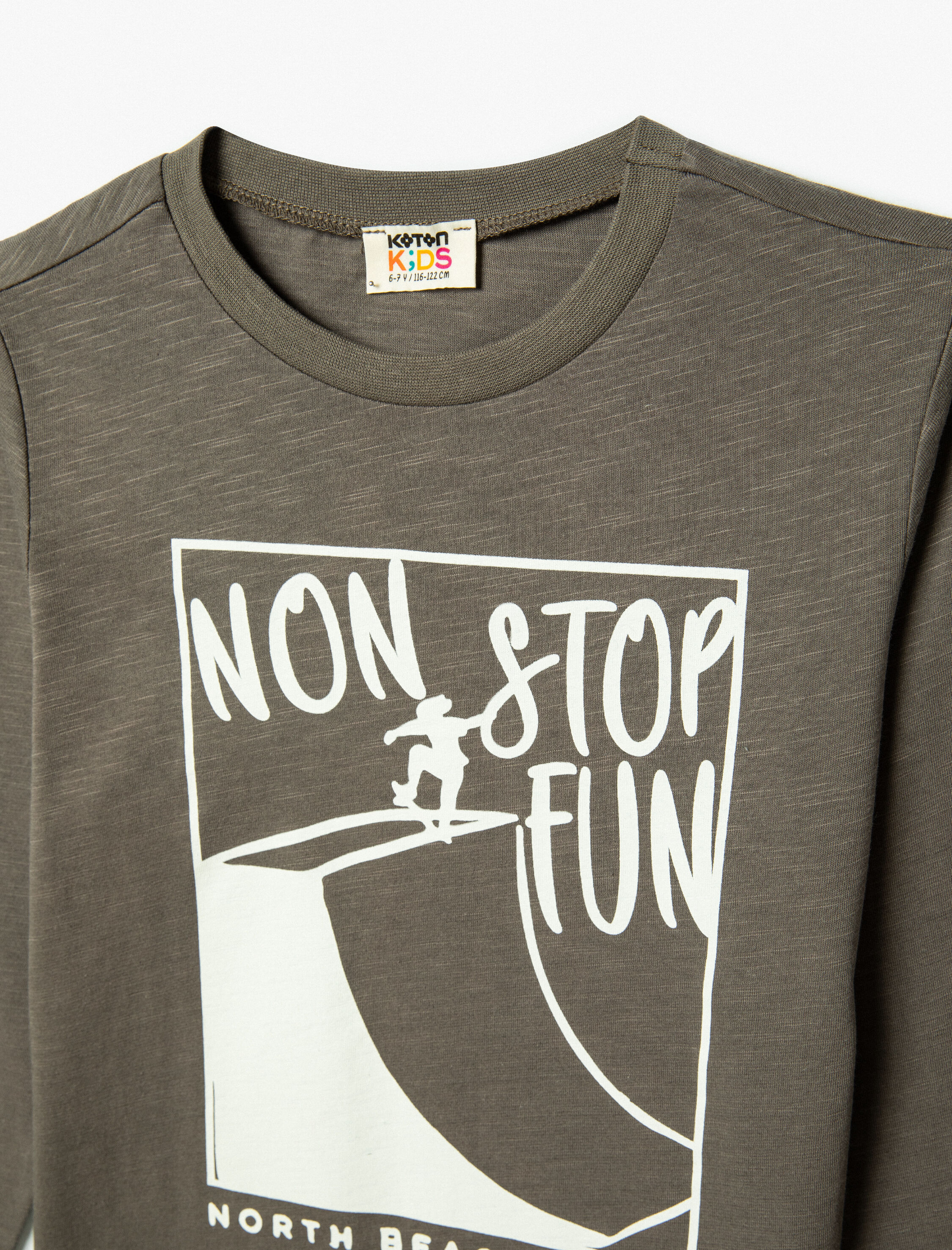  Erkek Çocuk Tişört Kısa Kollu Kaykay Baskılı Bisiklet Yaka Pamuklu