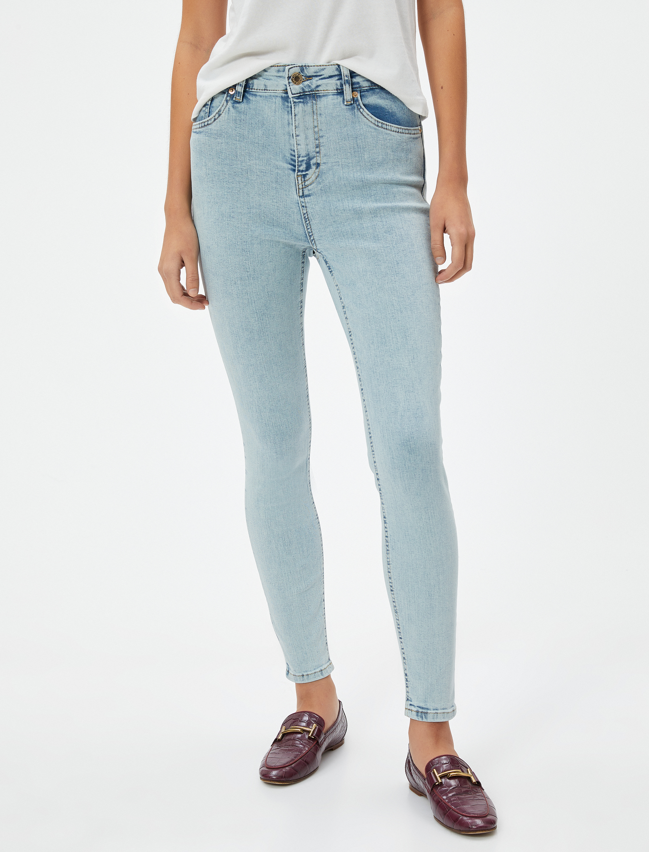   Dar Paça Yüksek Bel Kot Pantolon - Carmen Skinny Jeans