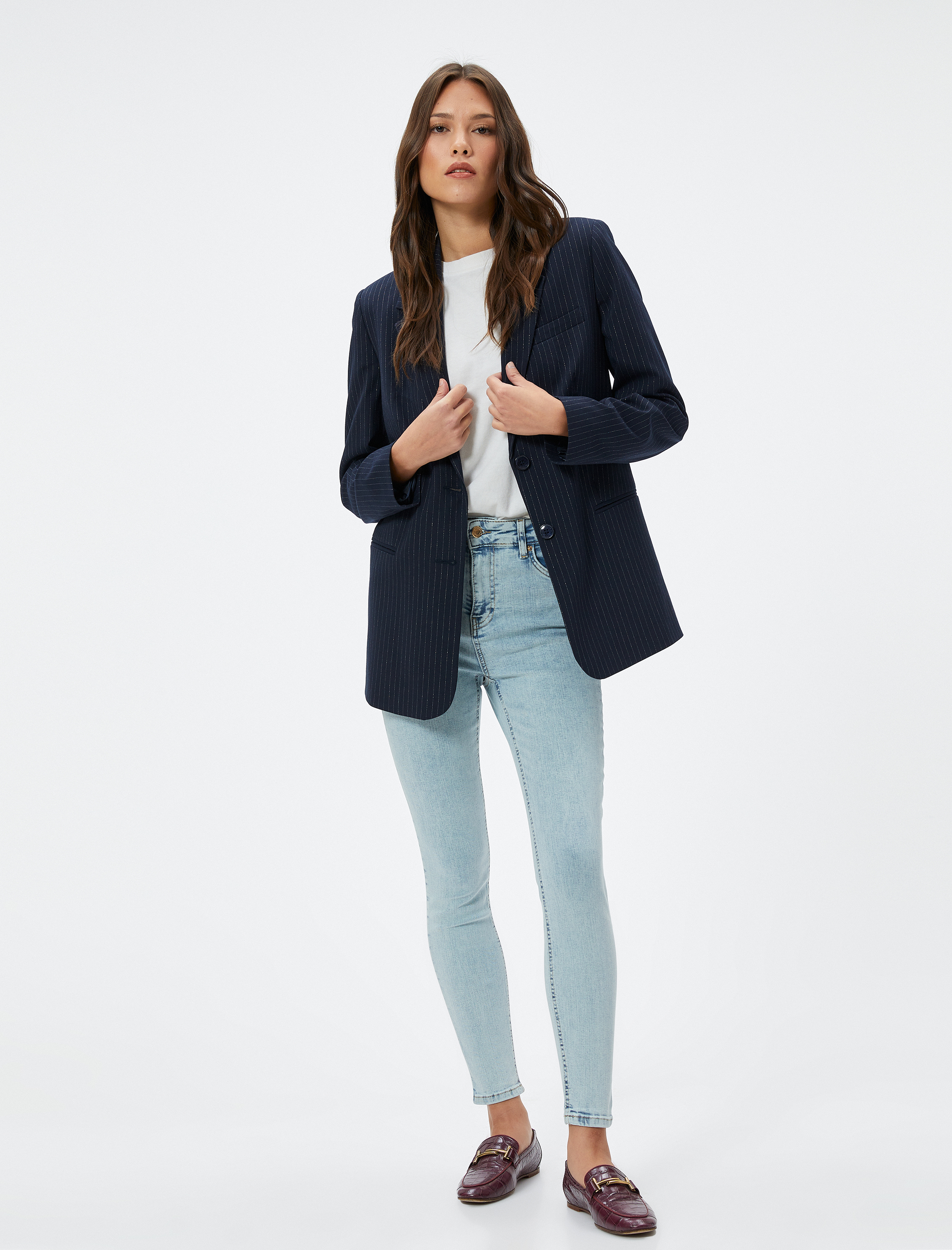   Dar Paça Yüksek Bel Kot Pantolon - Carmen Skinny Jeans