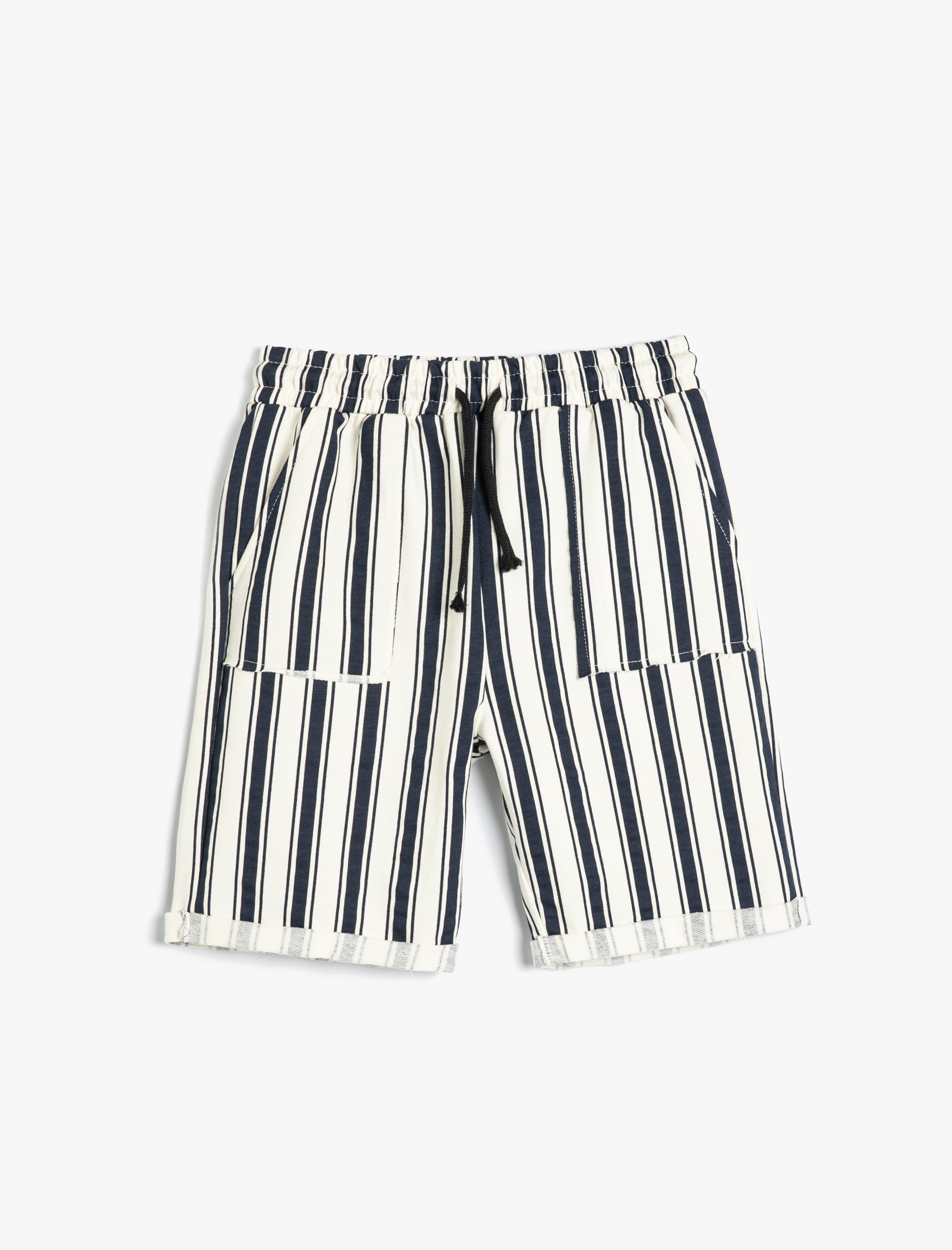  Erkek Çocuk Şort Beli Bağlamalı Cepli Pamuklu