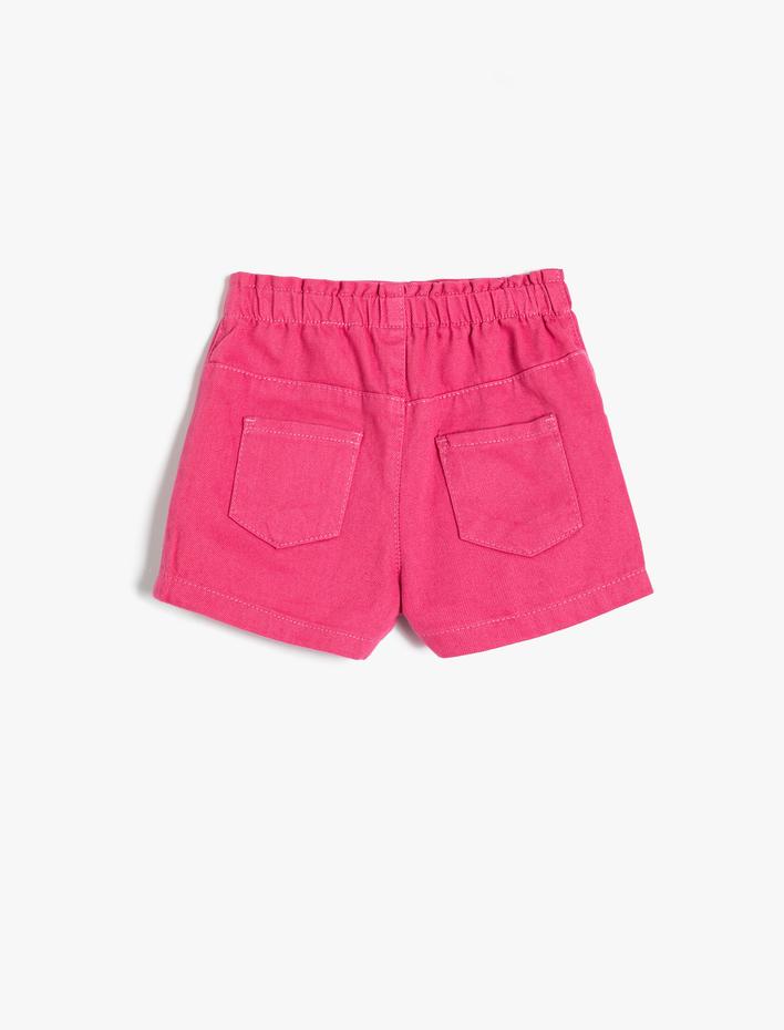 Kız Bebek Basic Şort Cep Detaylı Pamuklu
